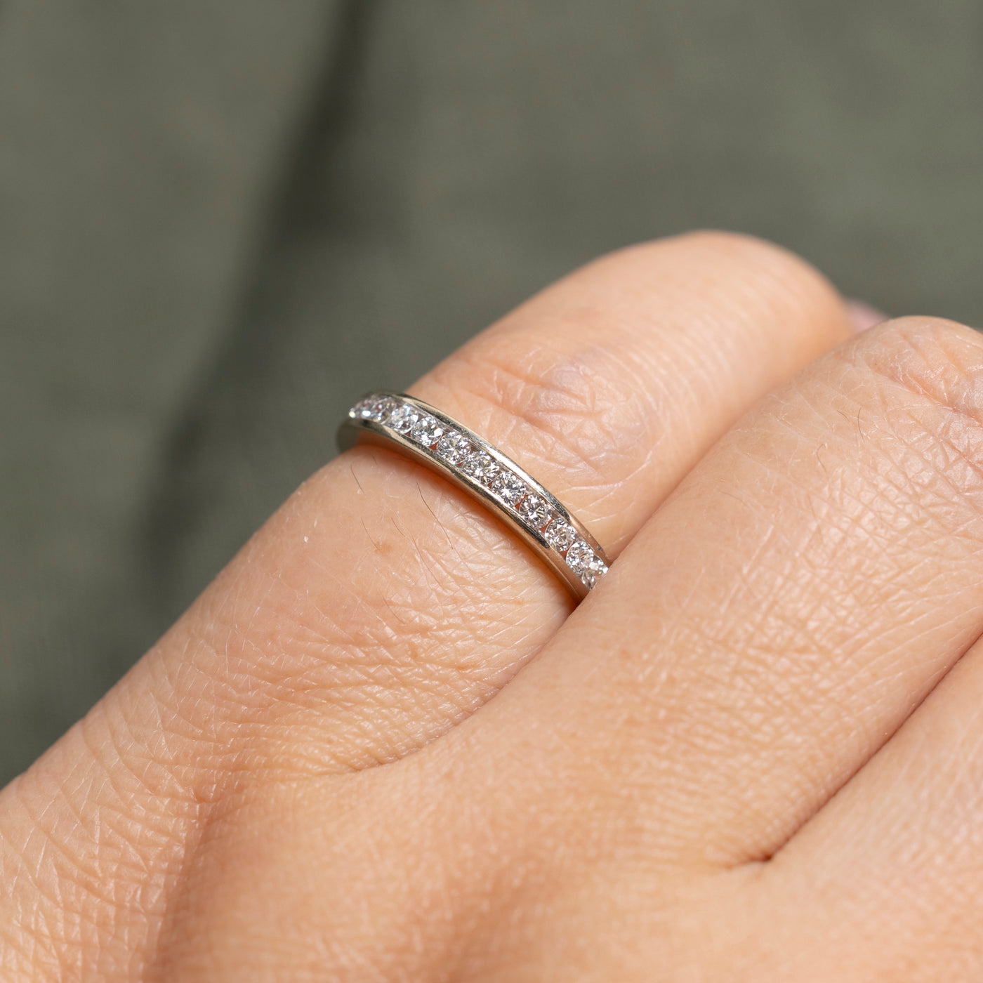 18k Semi Eternity Diamond Band | 0.36ctw | 2mm | SZ 4