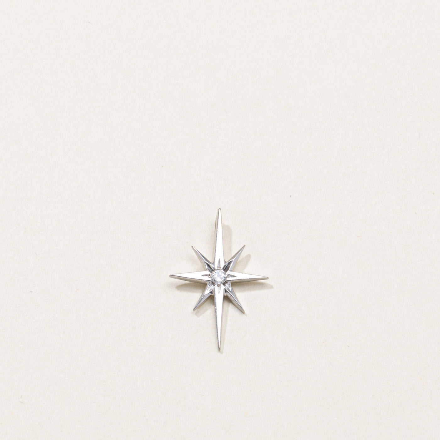 10K Diamond North Star Pendant