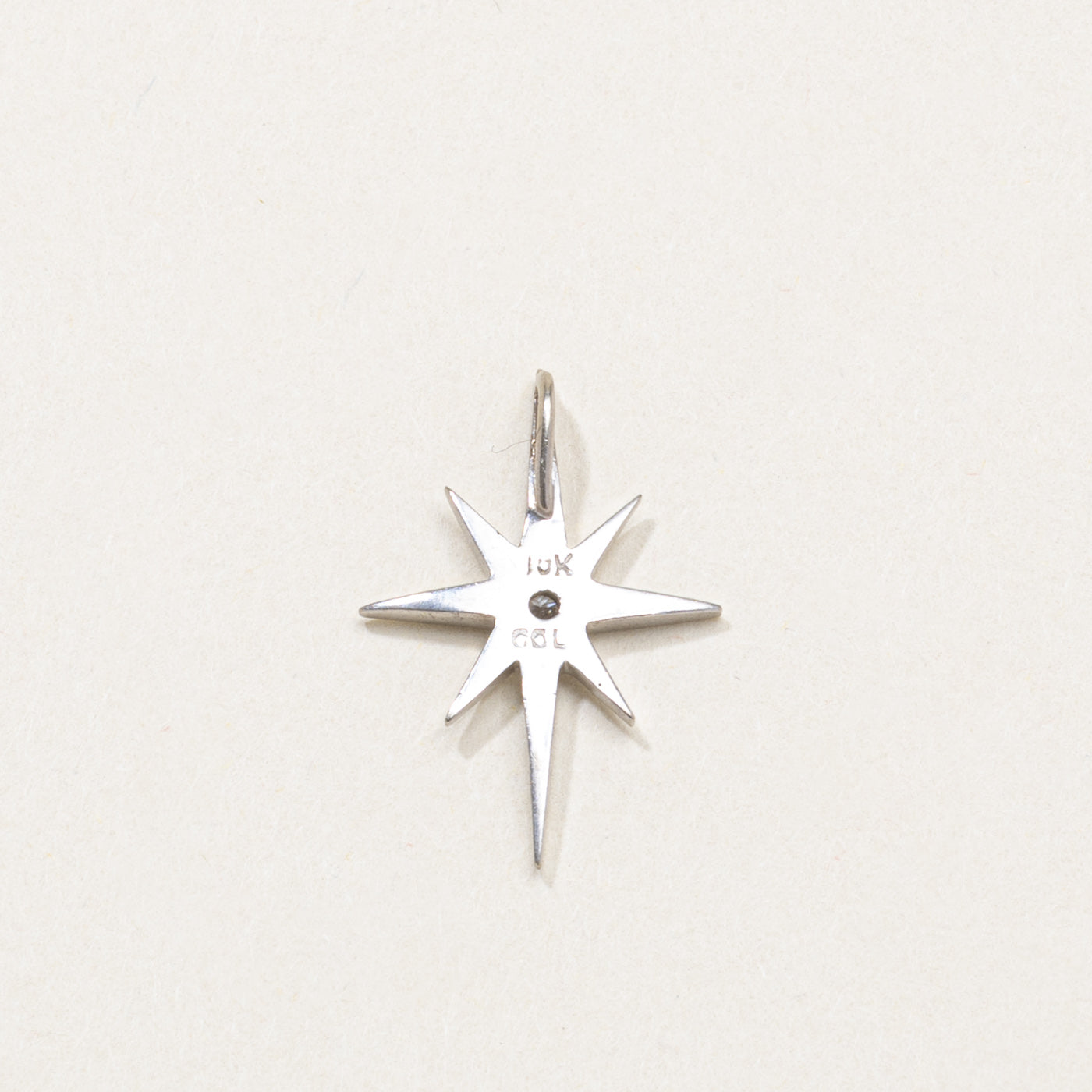 10K Diamond North Star Pendant