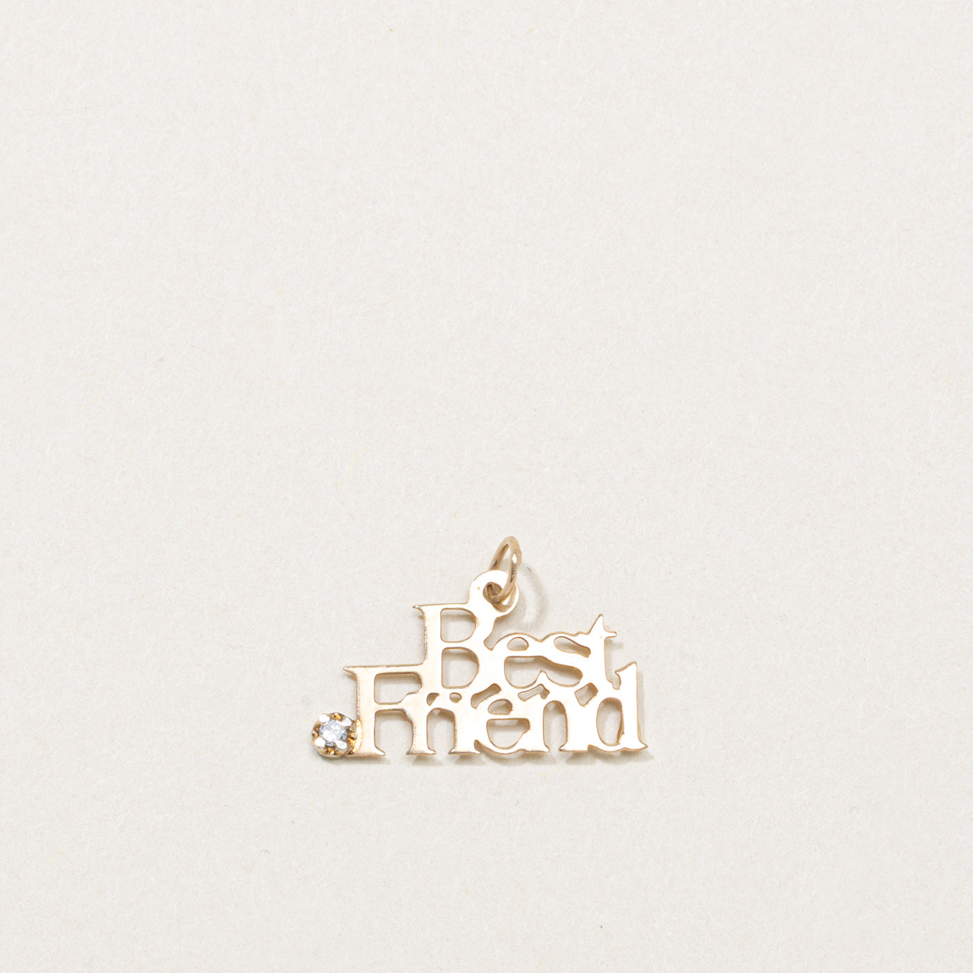 10K Diamond "Best Friend" Charm