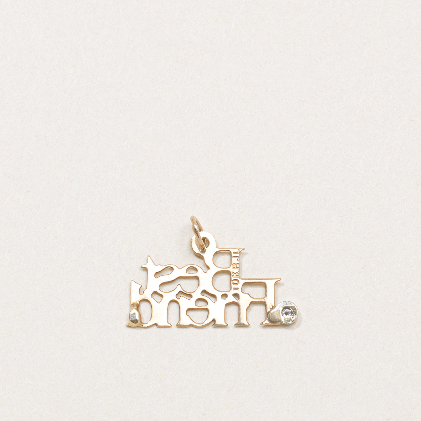 10K Diamond "Best Friend" Charm