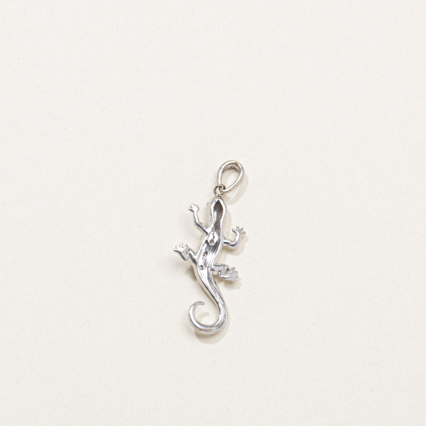 10K Diamond Gecko Charm
