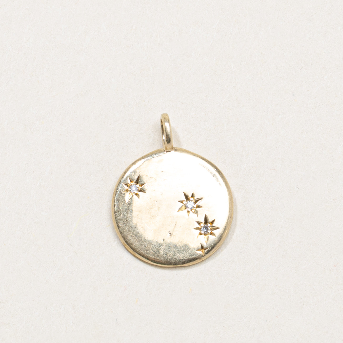 10K Diamond Aries Zodiac Charm