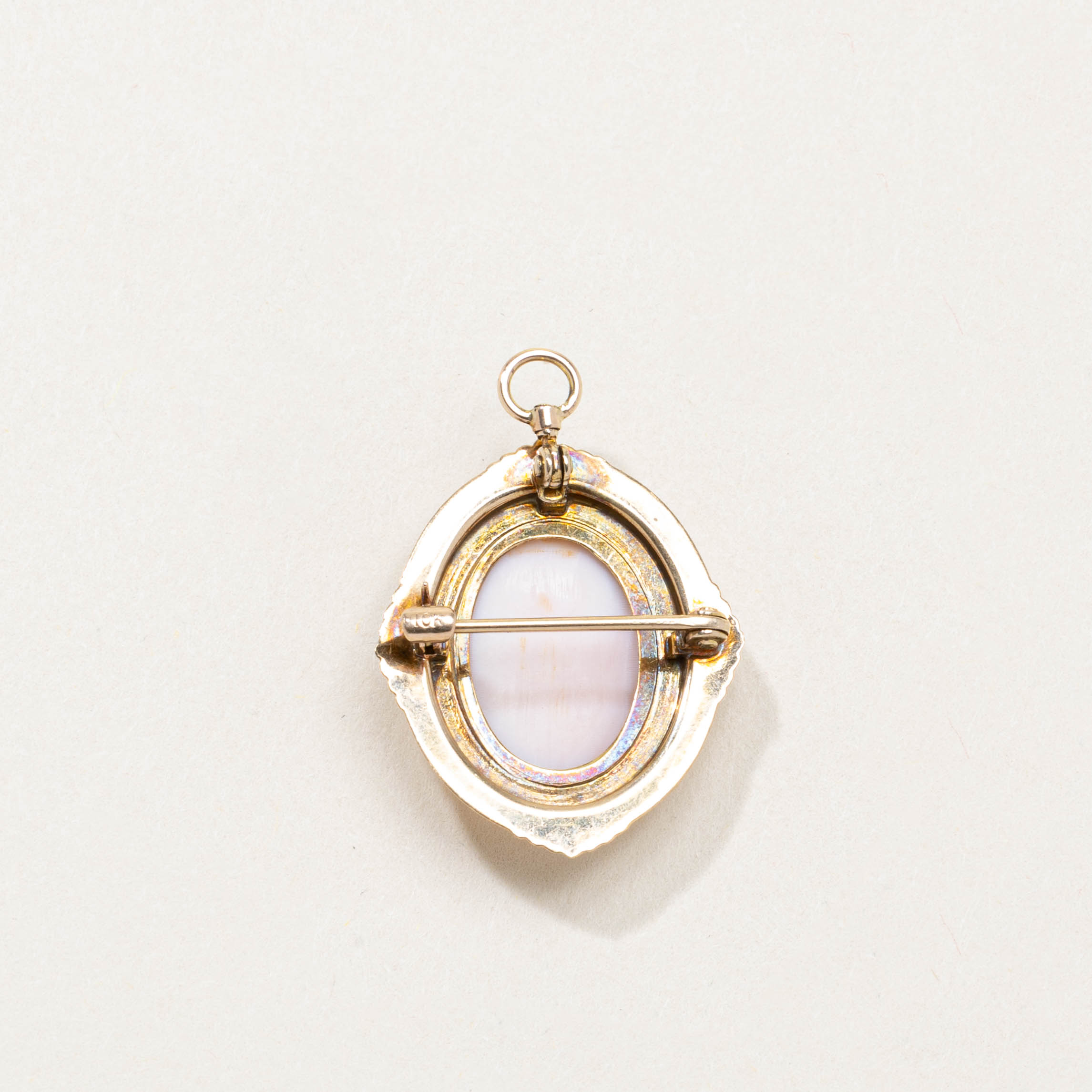 Pendentif orné camée coquillage victorien 9141-15 en or 10 carats | 4,00 ct