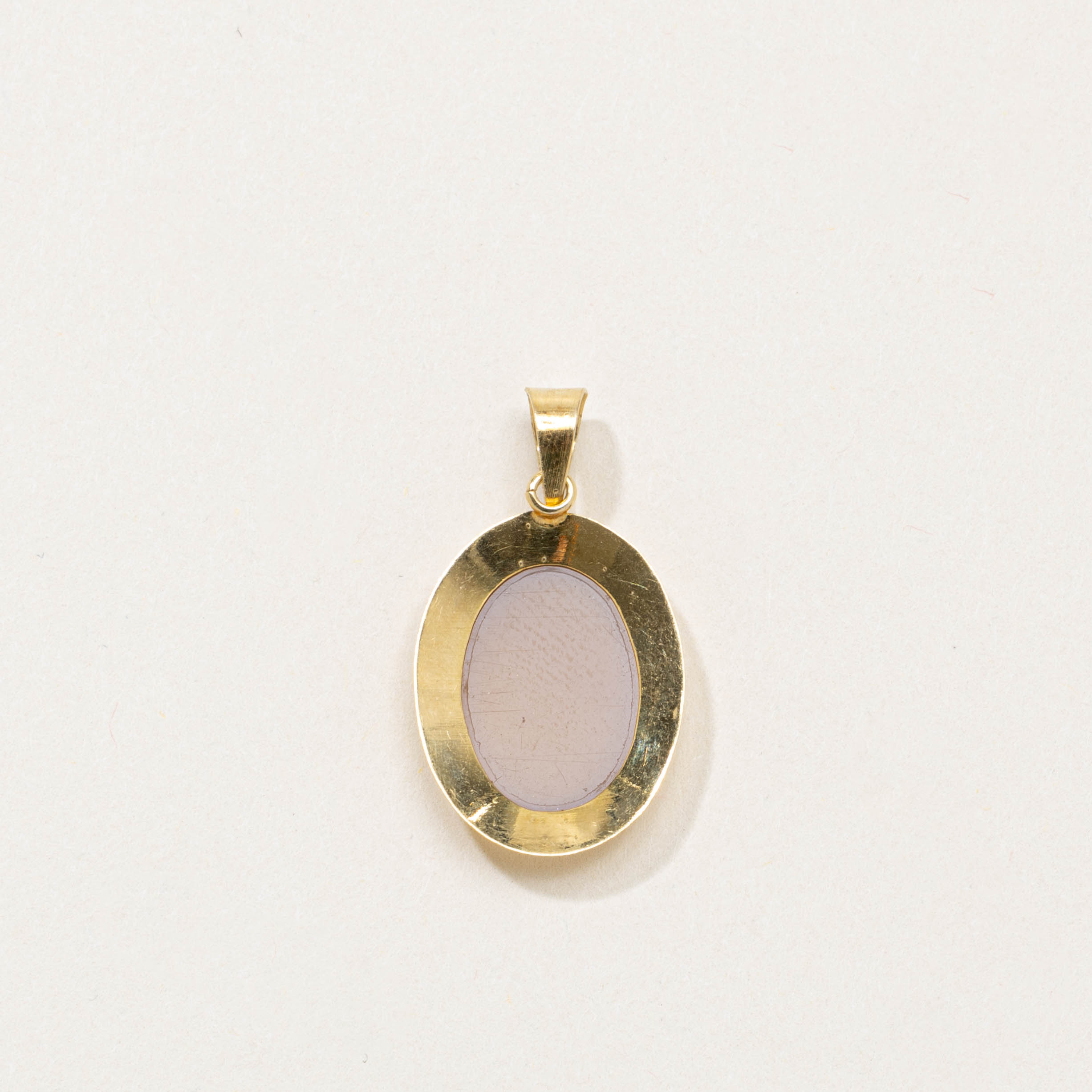 Italian 18k Shell Cameo Pendant | 3.00ct