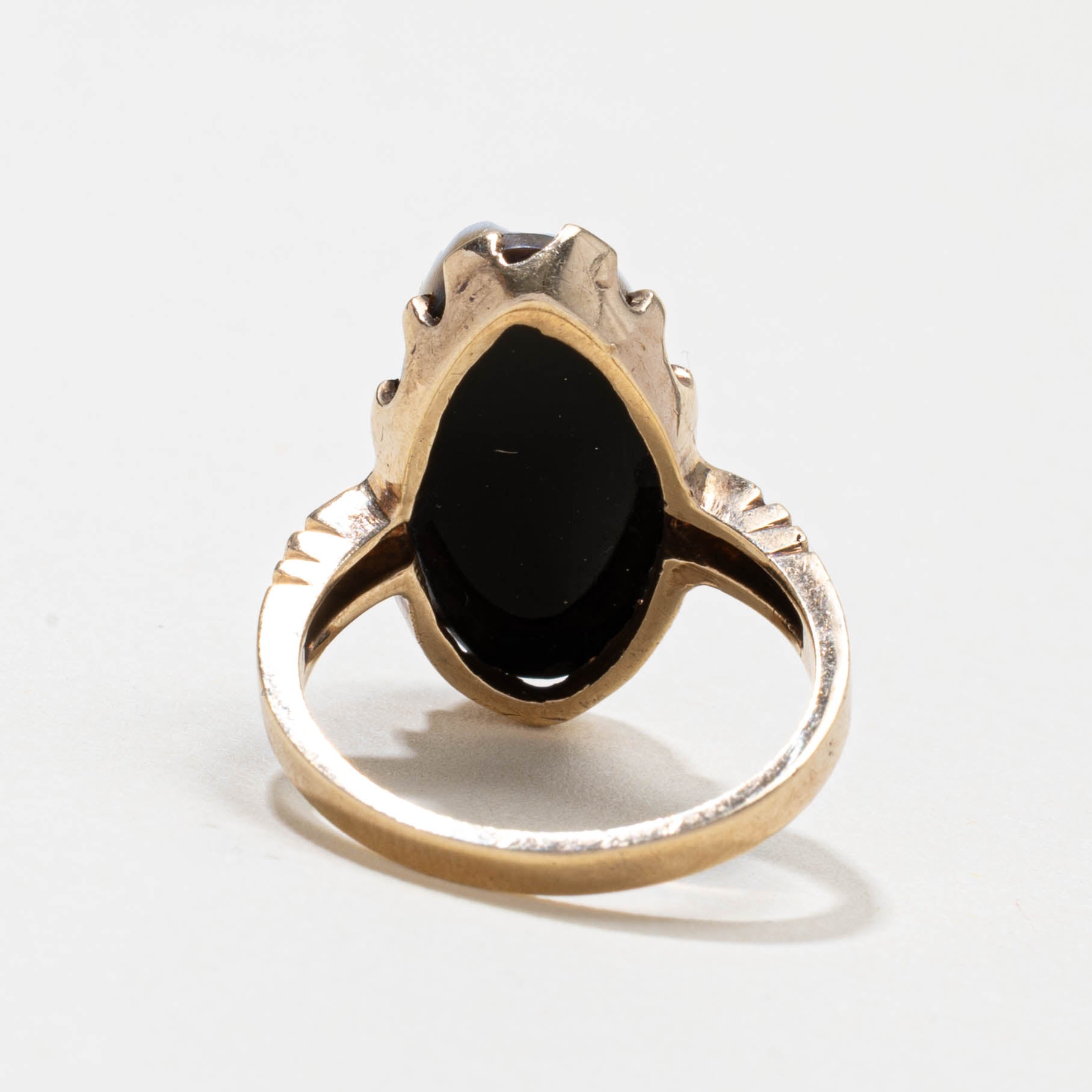 Bague victorienne en agate 9141-25 et or 10 carats | 4,30 ct | Taille 6,25