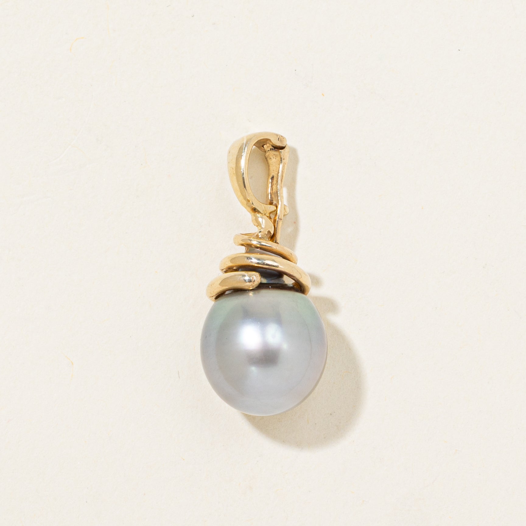 Grey Pearl Drop Pendant