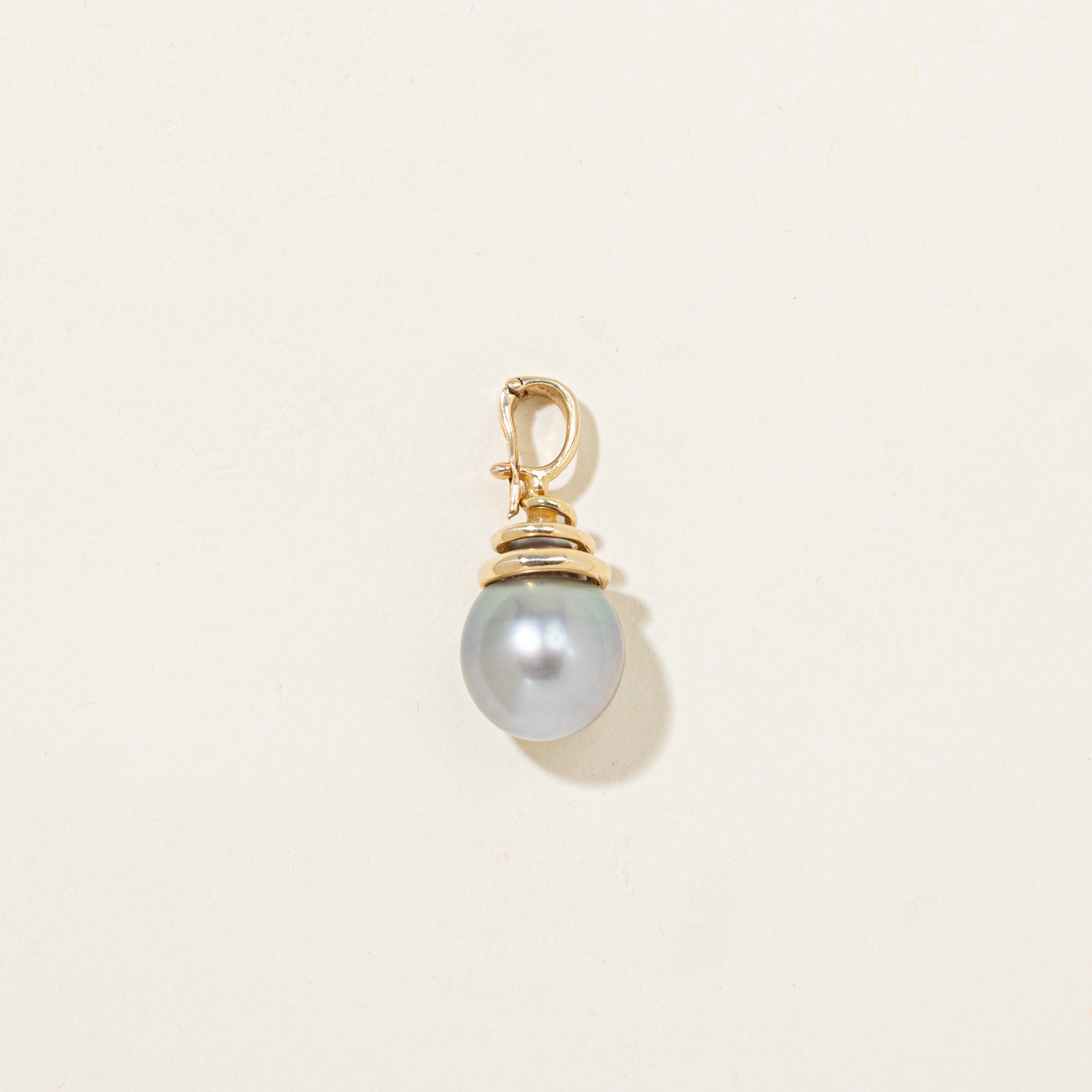 Grey Pearl Drop Pendant