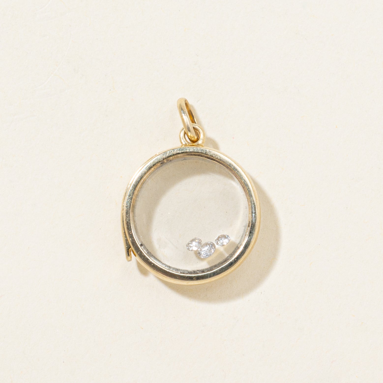 Yellow Gold Floating Diamond Pendant | 0.10ctw