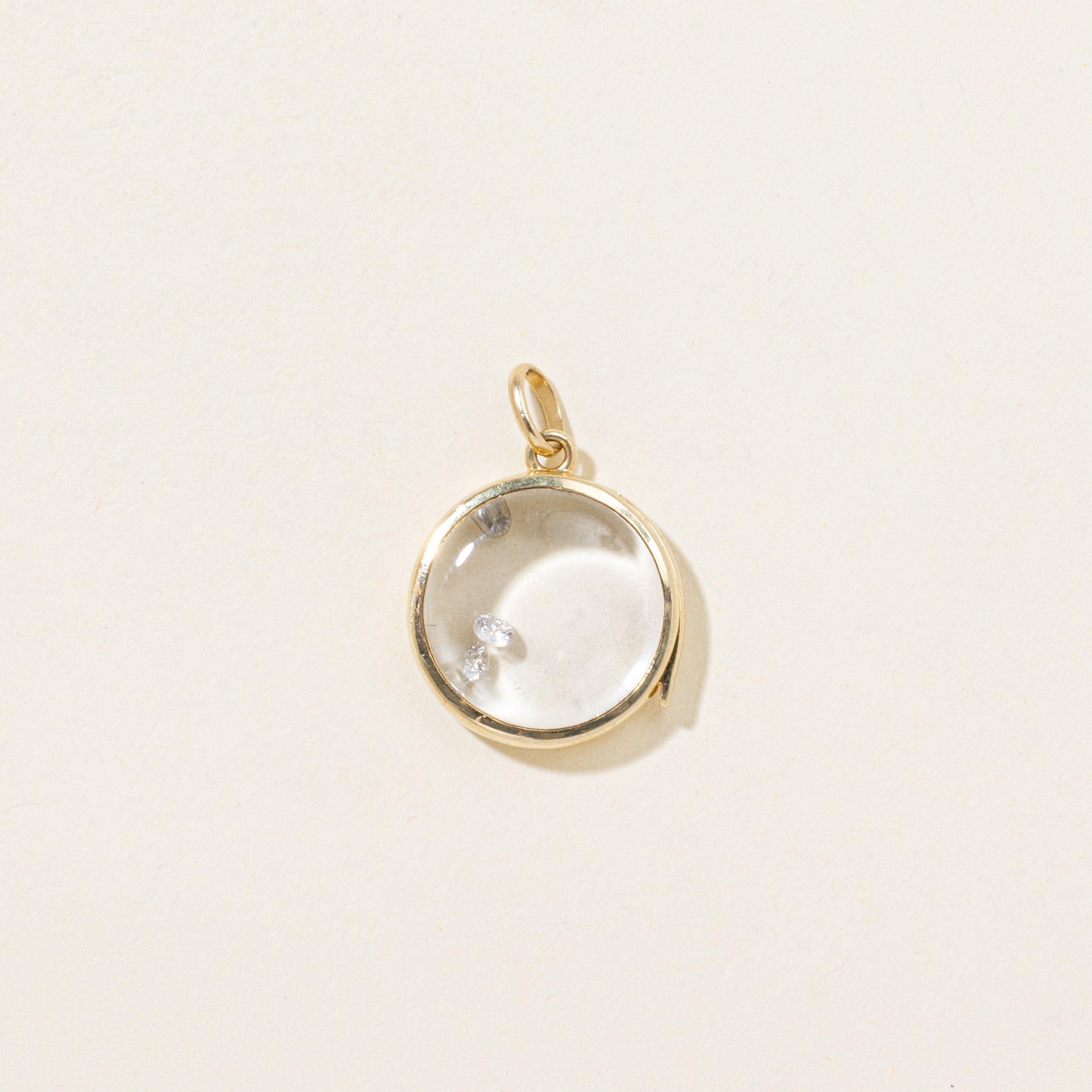 Yellow Gold Floating Diamond Pendant | 0.10ctw