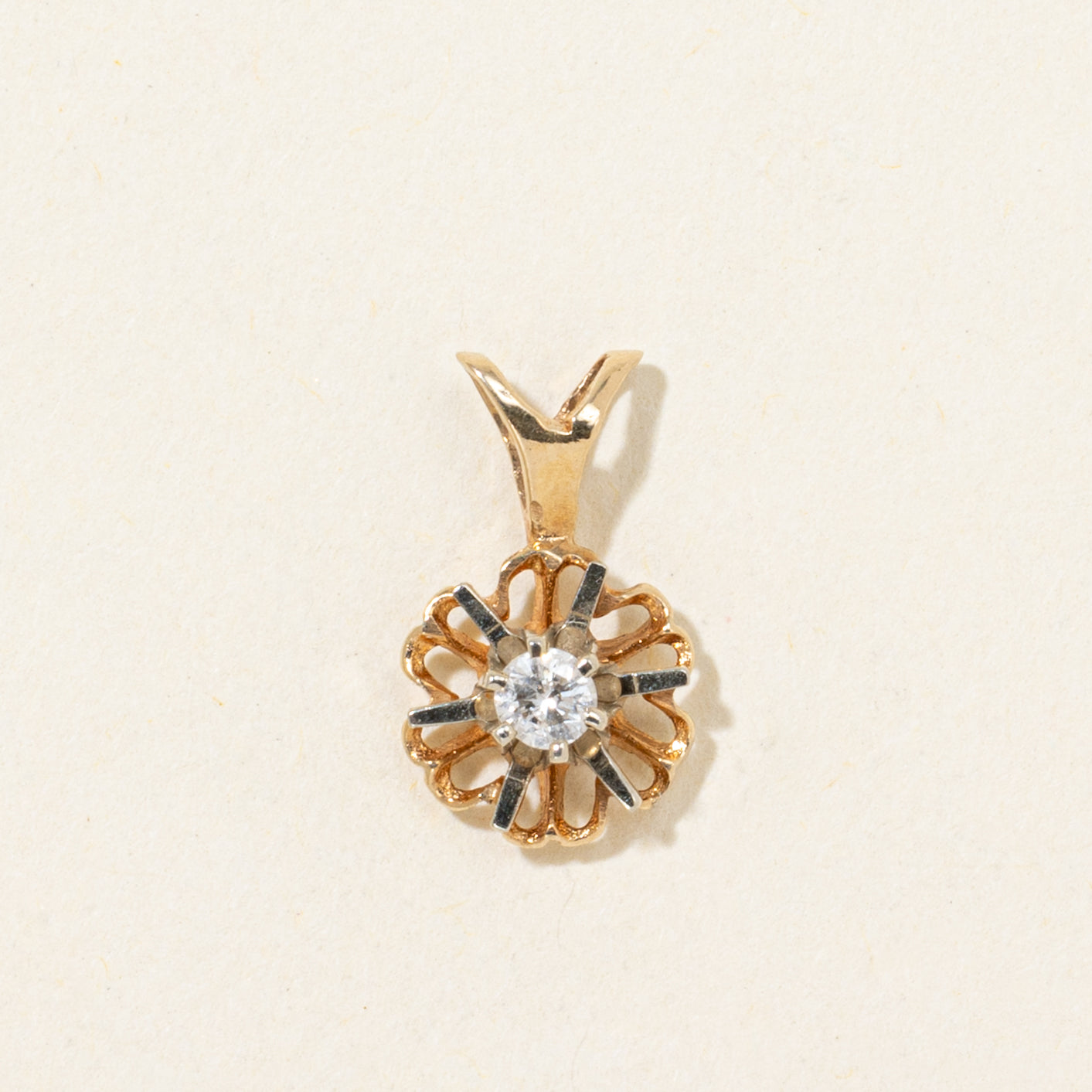 Diamond Floral Pendant | 0.10ct
