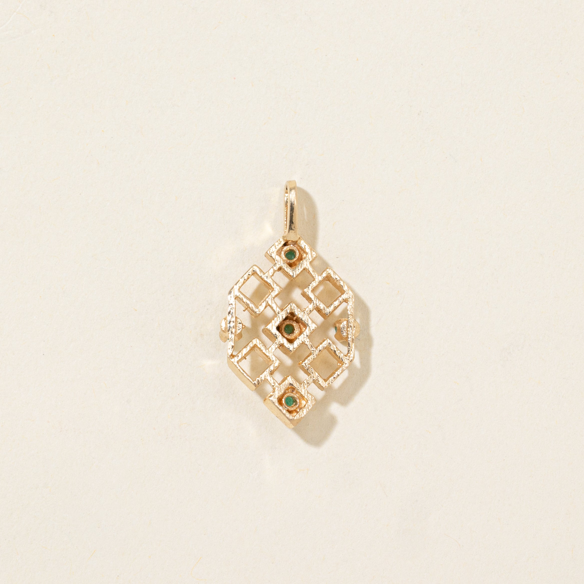 Emerald Geometric Pendant | 0.20ctw