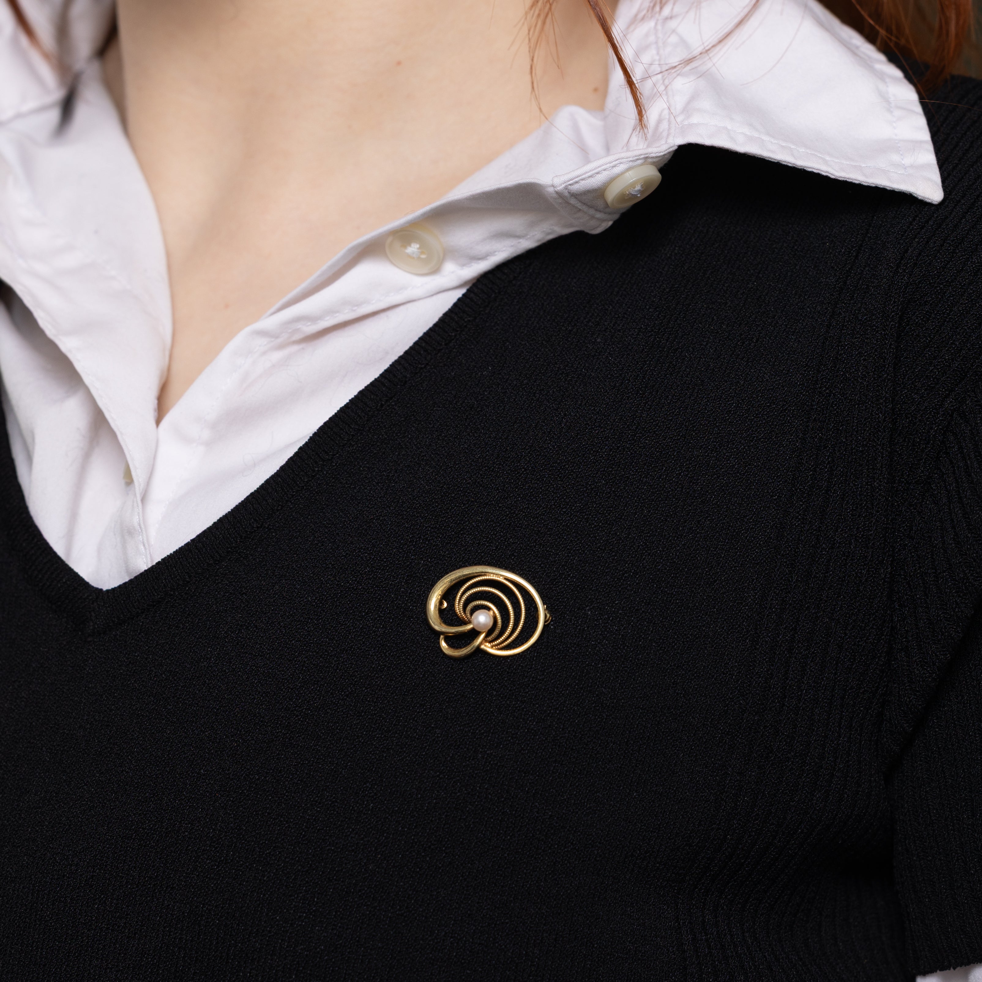 Pearl Twisted Brooch