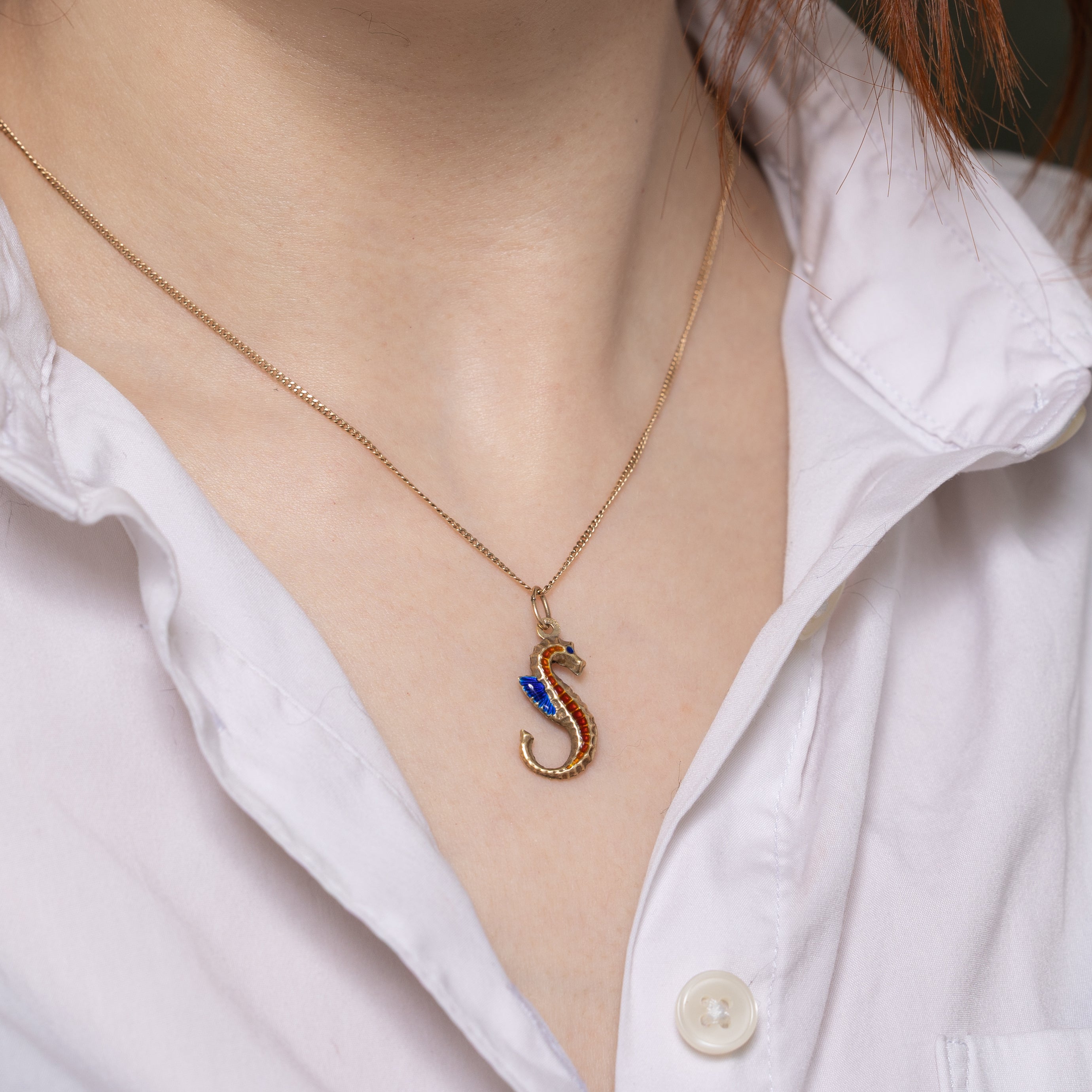 9k Yellow Gold Seahorse Charm