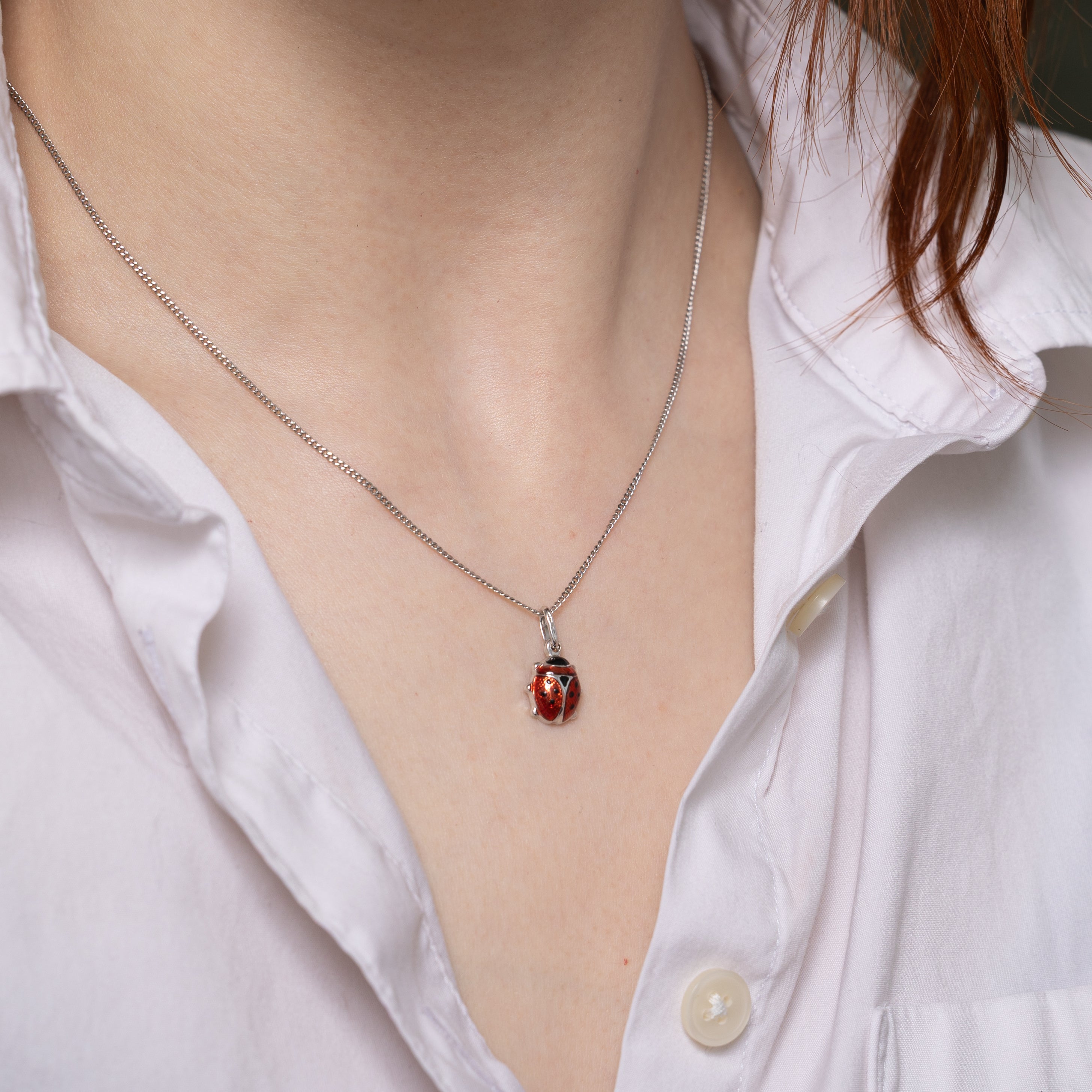 18k Enamel Ladybug Charm