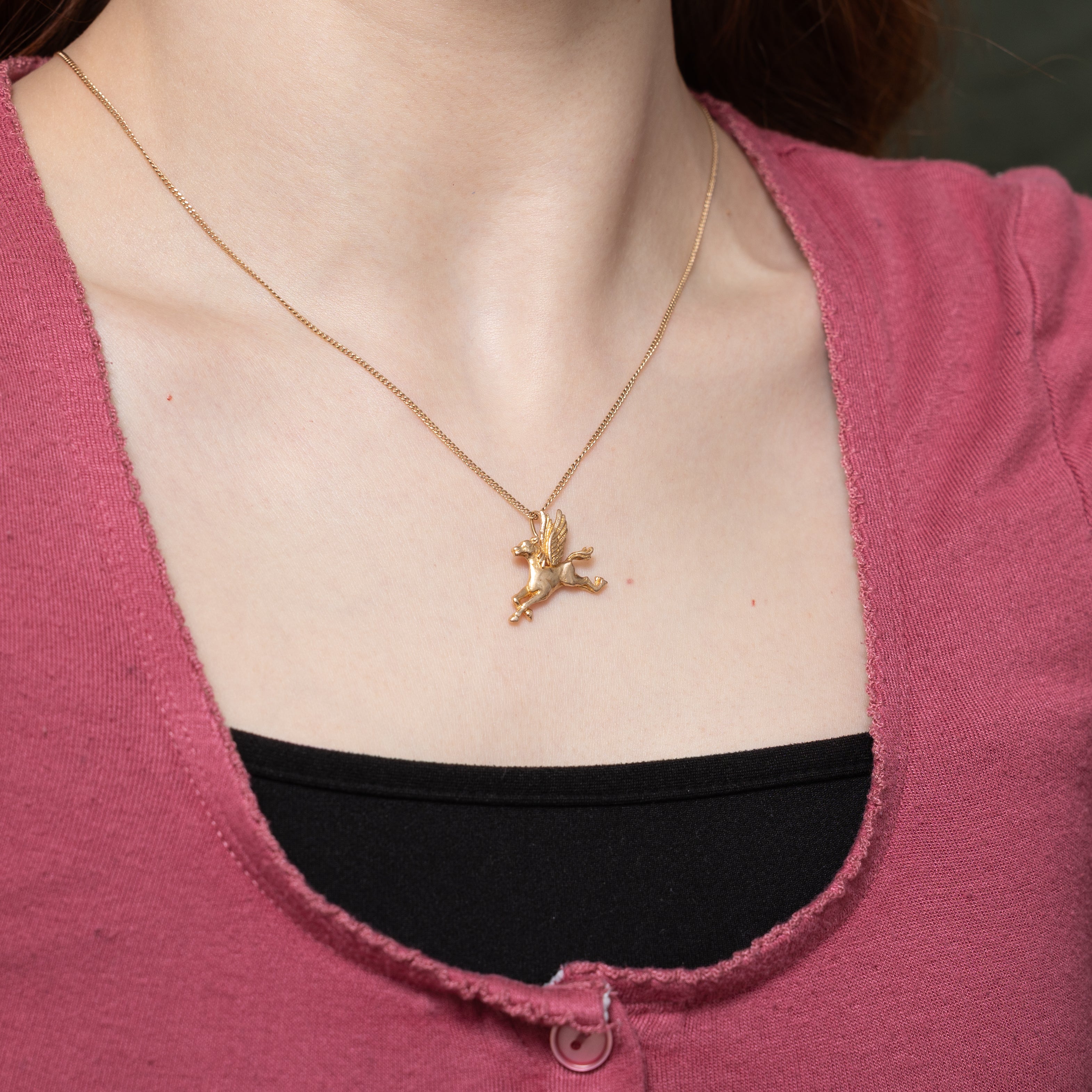 10k Yellow Gold Pegasus Charm