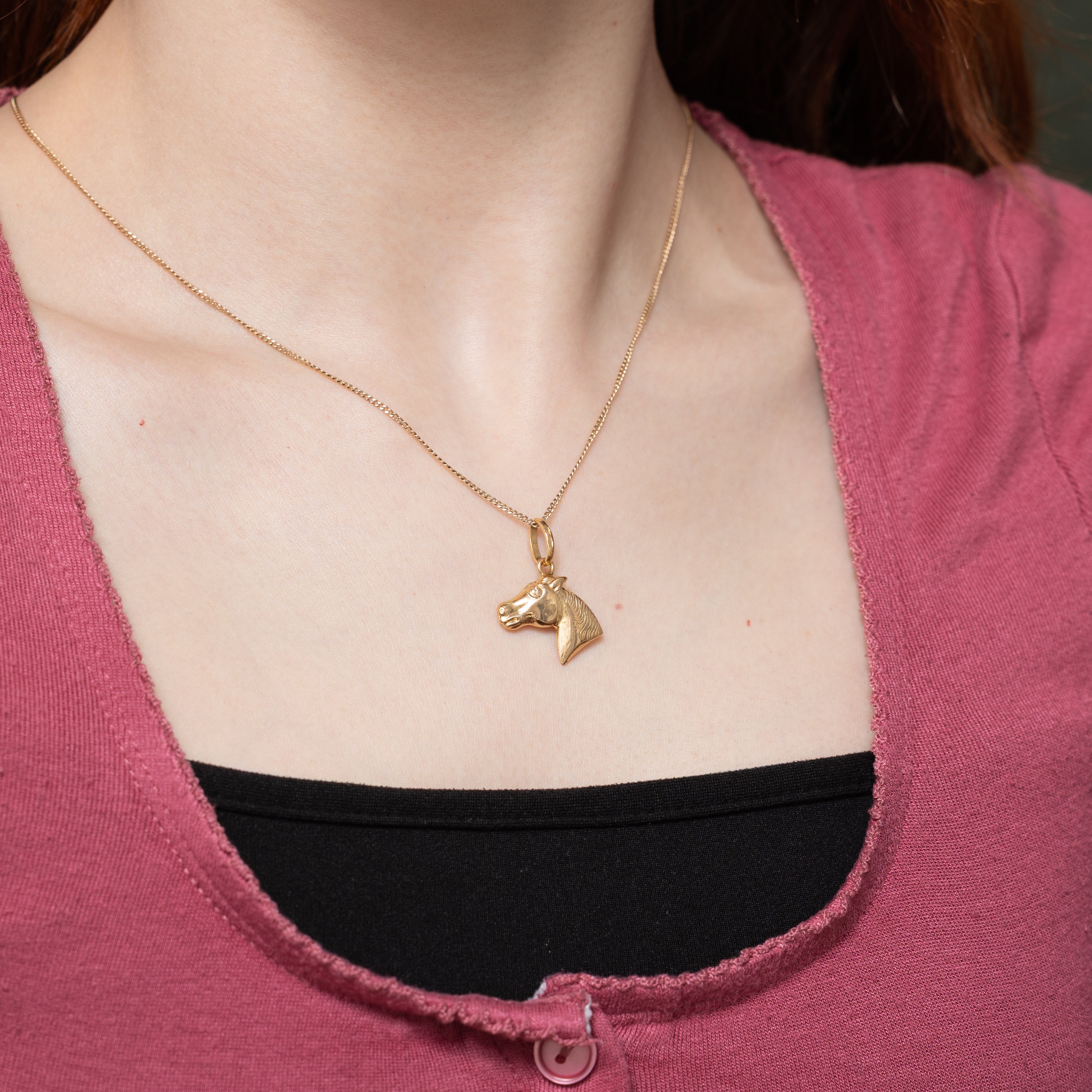 18k Yellow Gold Horse Charm