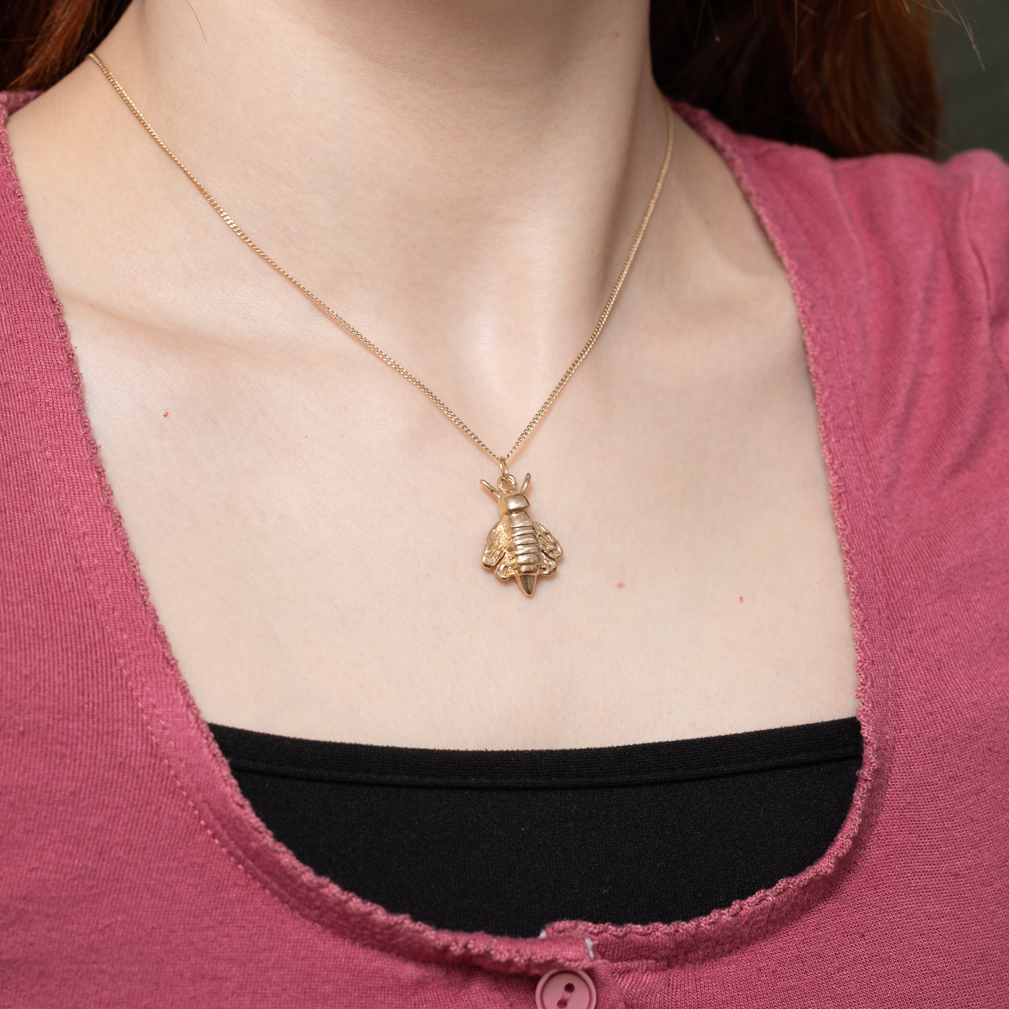 10k Yellow Gold Bee Charm