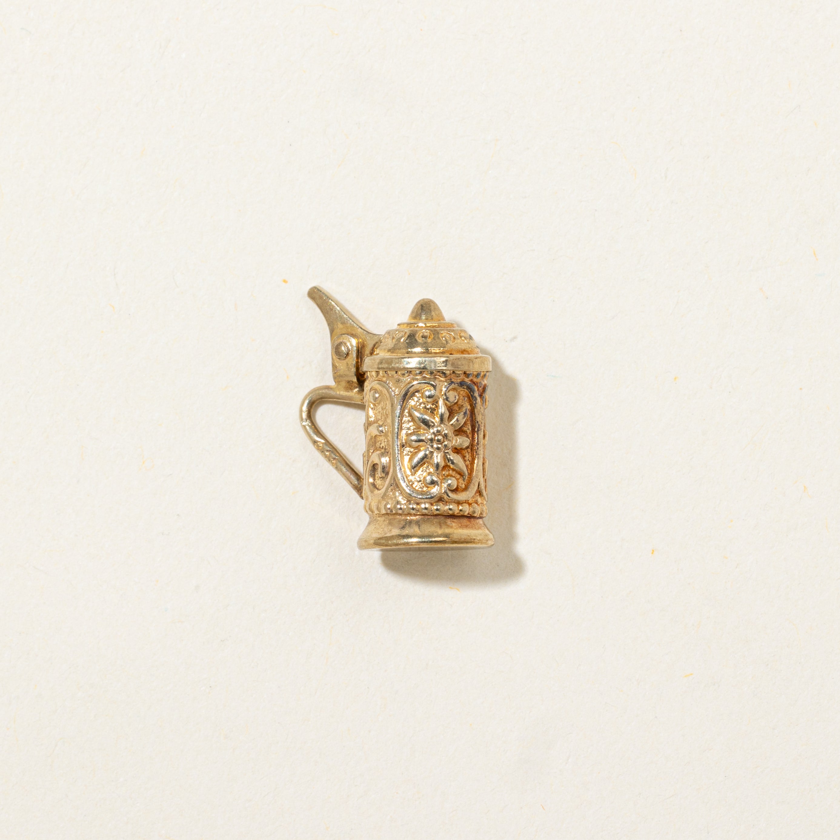 8k Yellow Gold Beer Stein Charm