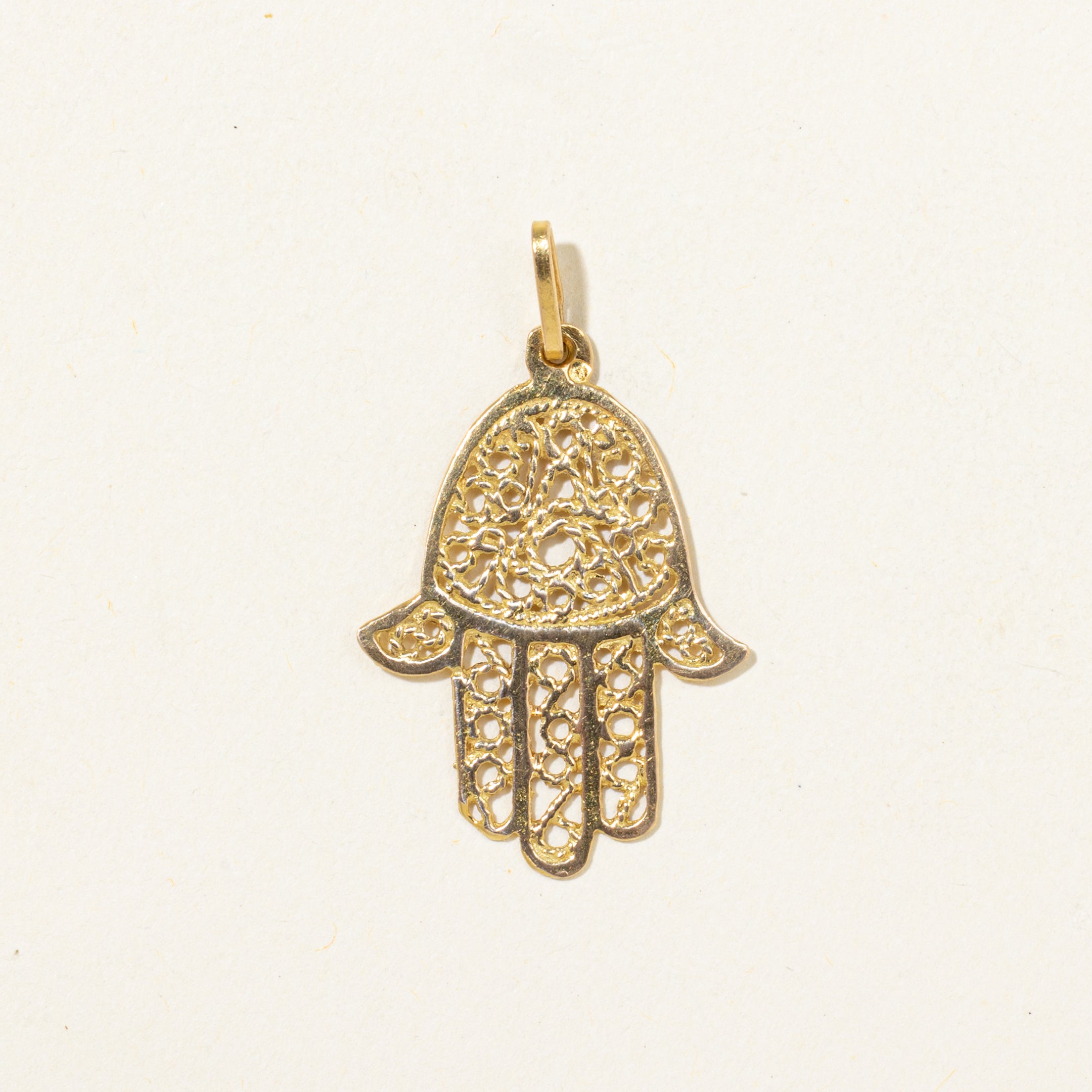 18k Yellow Gold Hamsa Charm