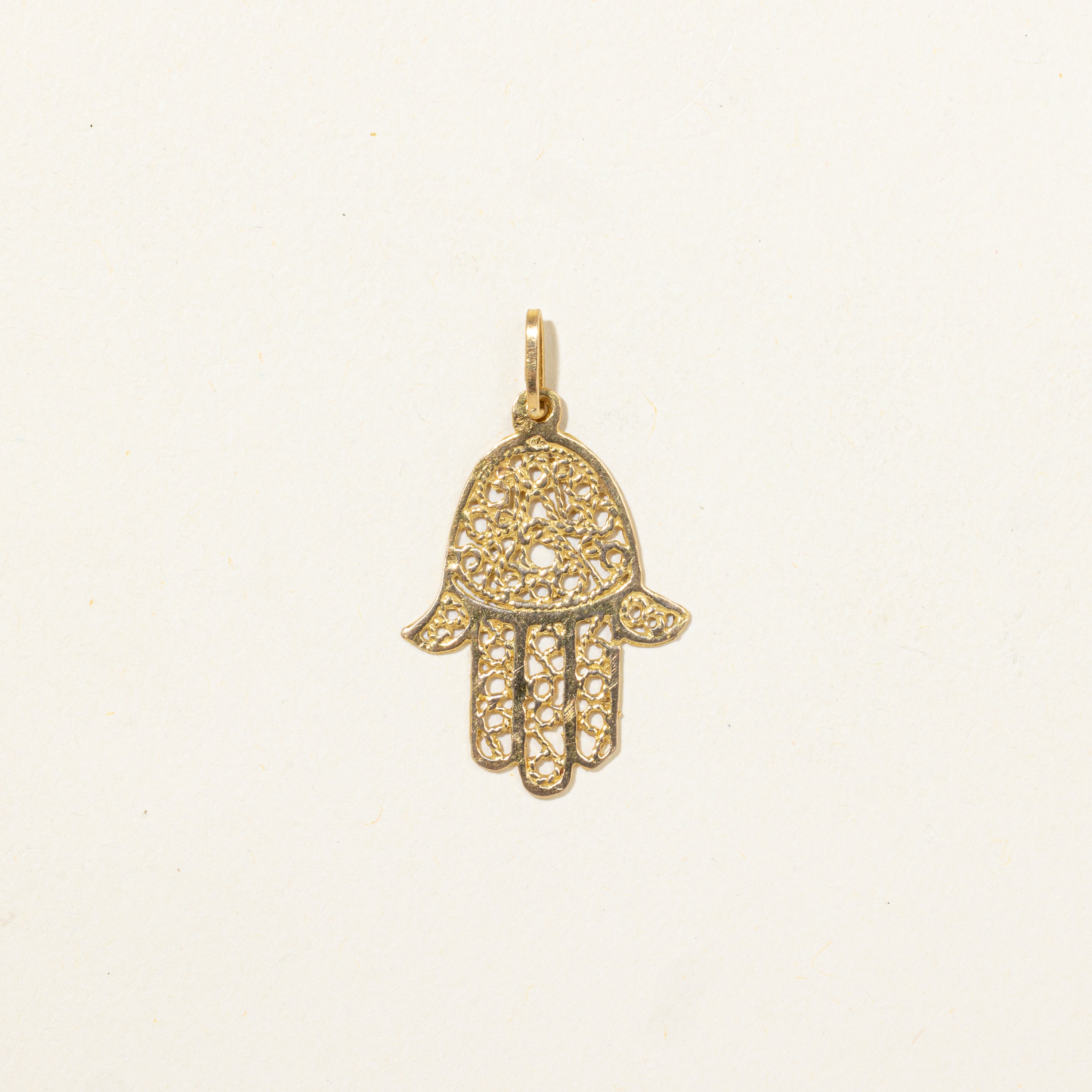 18k Yellow Gold Hamsa Charm