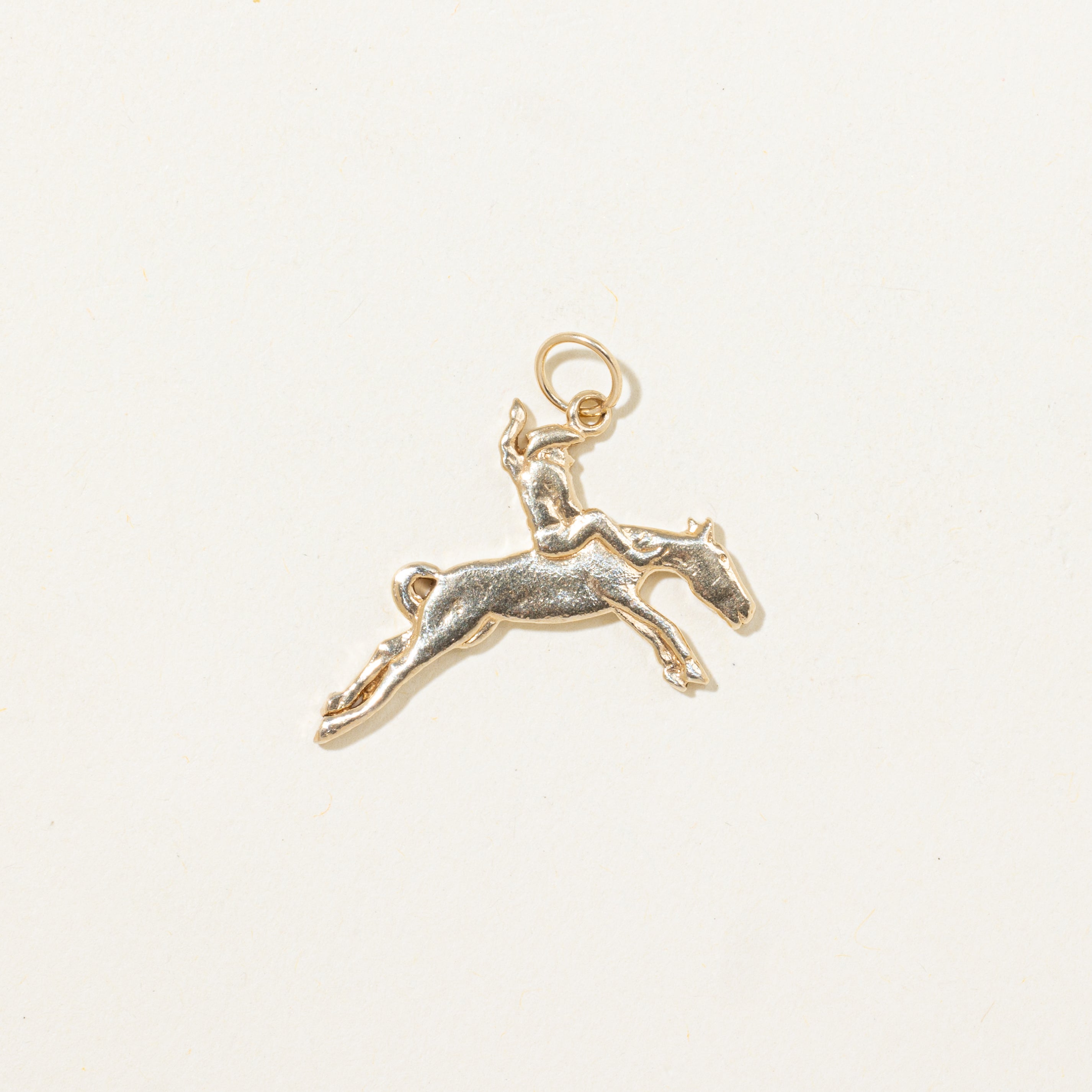 'Birks' 10k Yellow Gold Riding Cowboy Charm