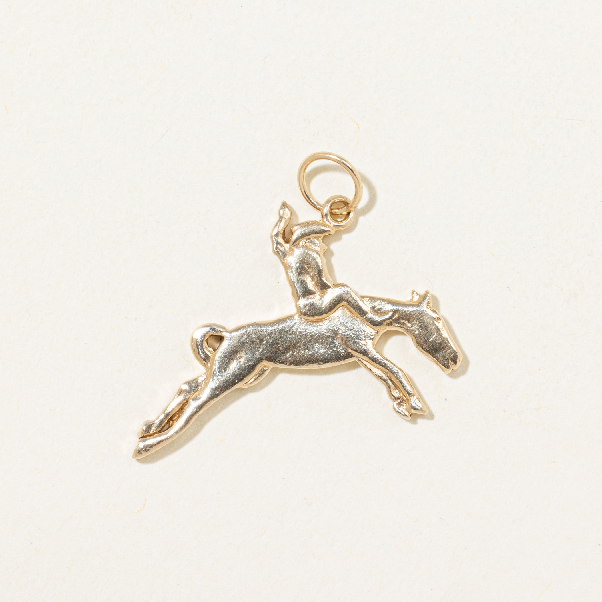 'Birks' 10k Yellow Gold Riding Cowboy Charm