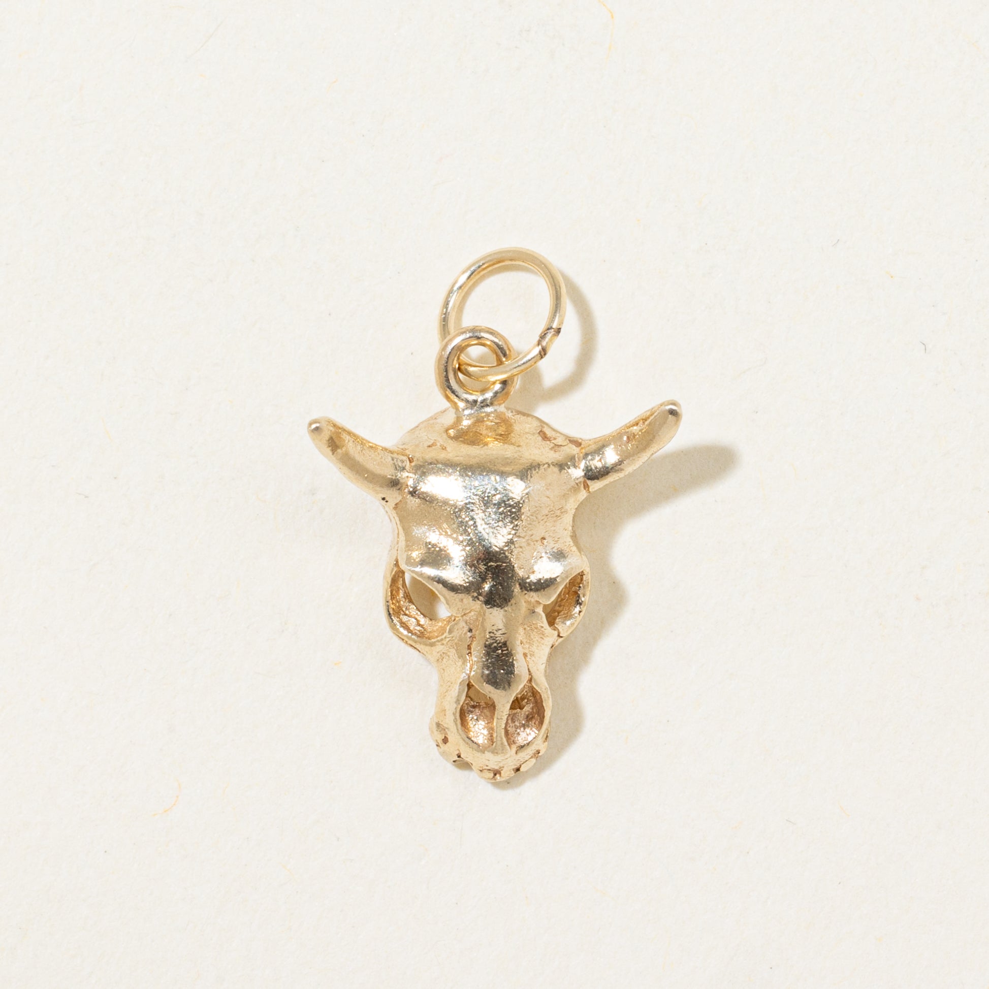 10k Yellow Gold Animal Skull Charm