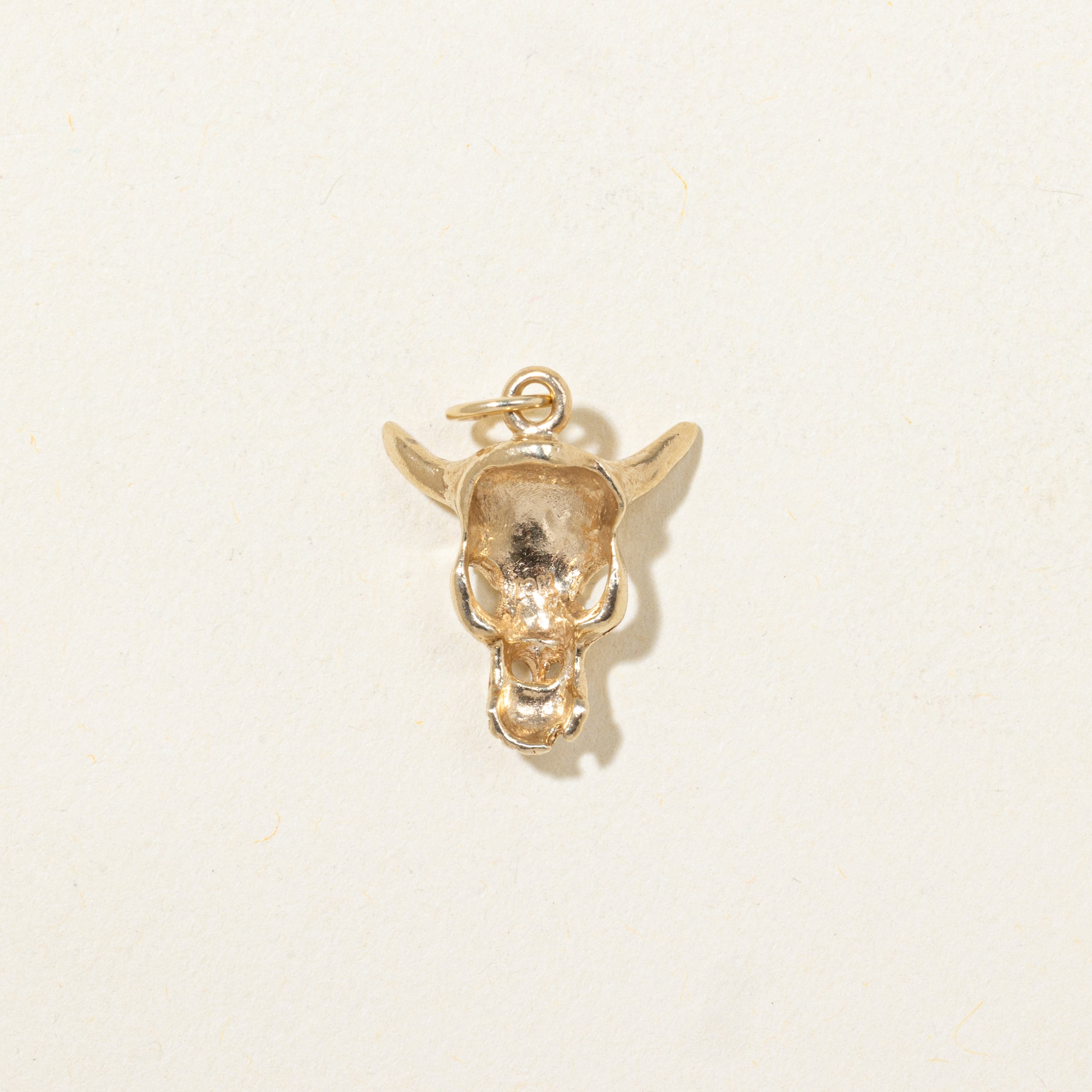 10k Yellow Gold Animal Skull Charm