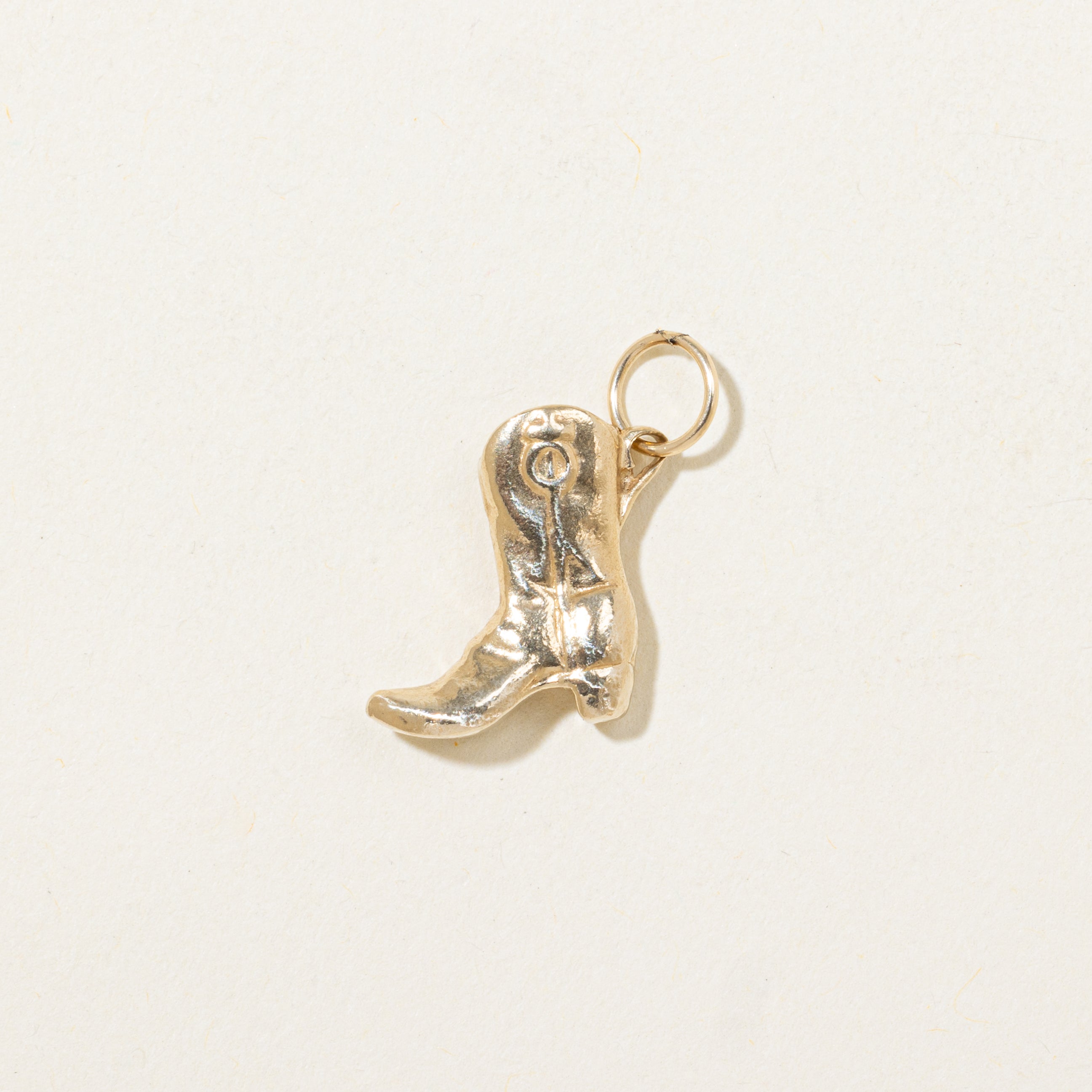 10k Yellow Gold Cowboy Boot Charm