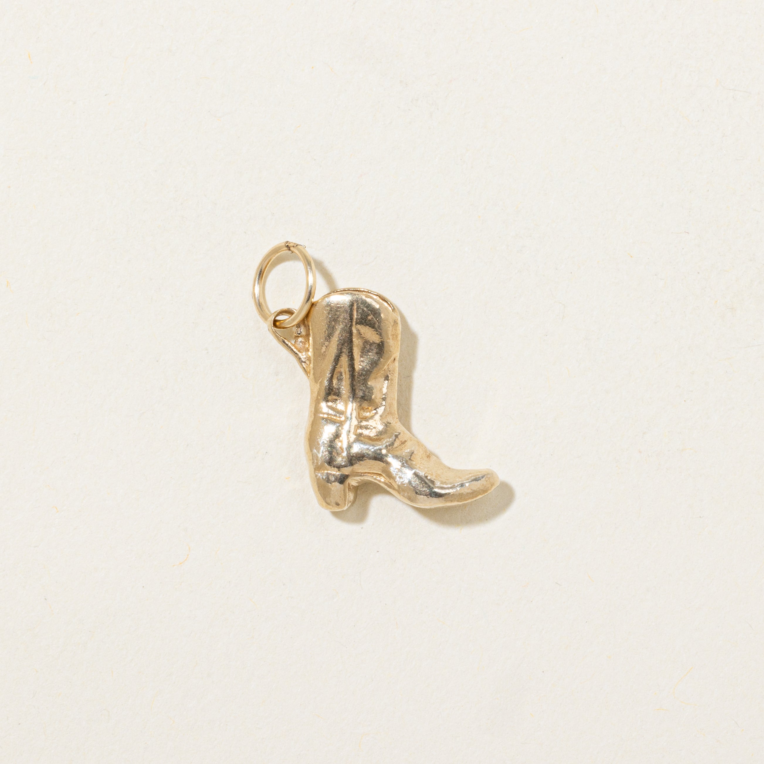 10k Yellow Gold Cowboy Boot Charm