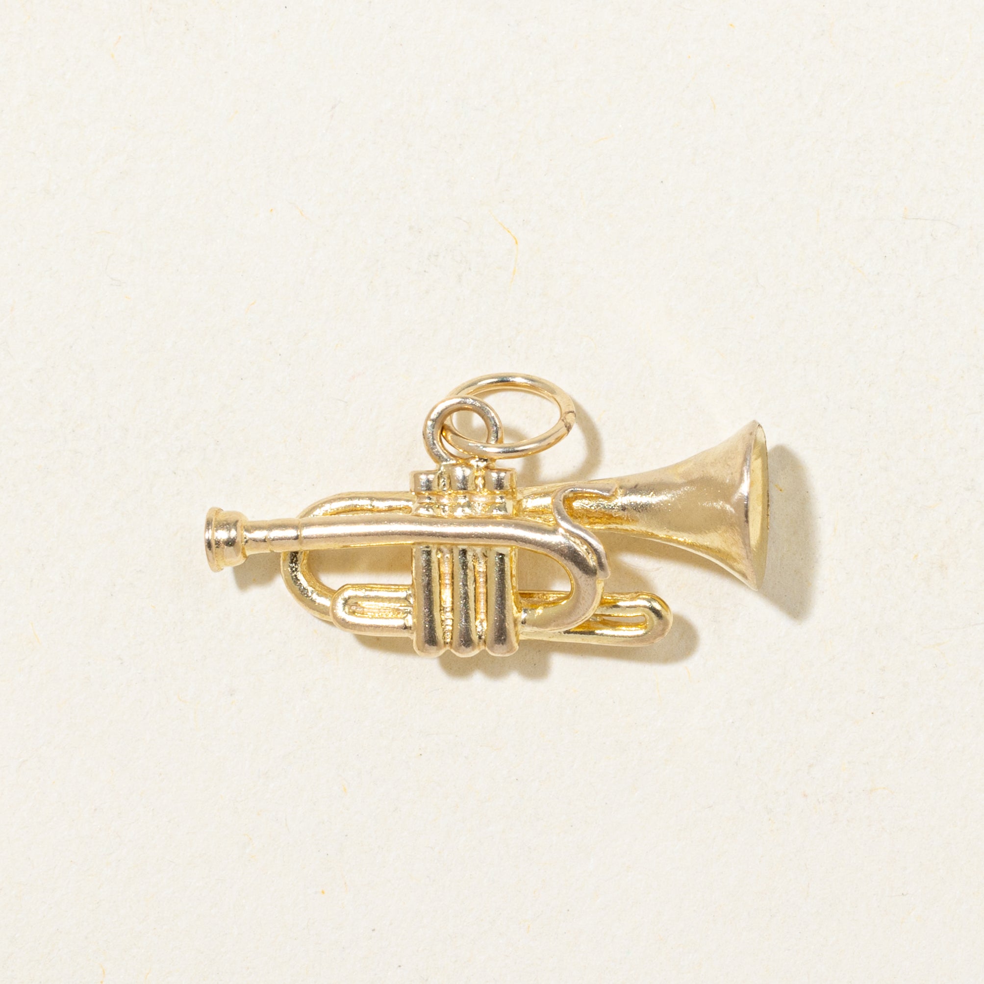 10k Yellow Gold Trumpet Charm