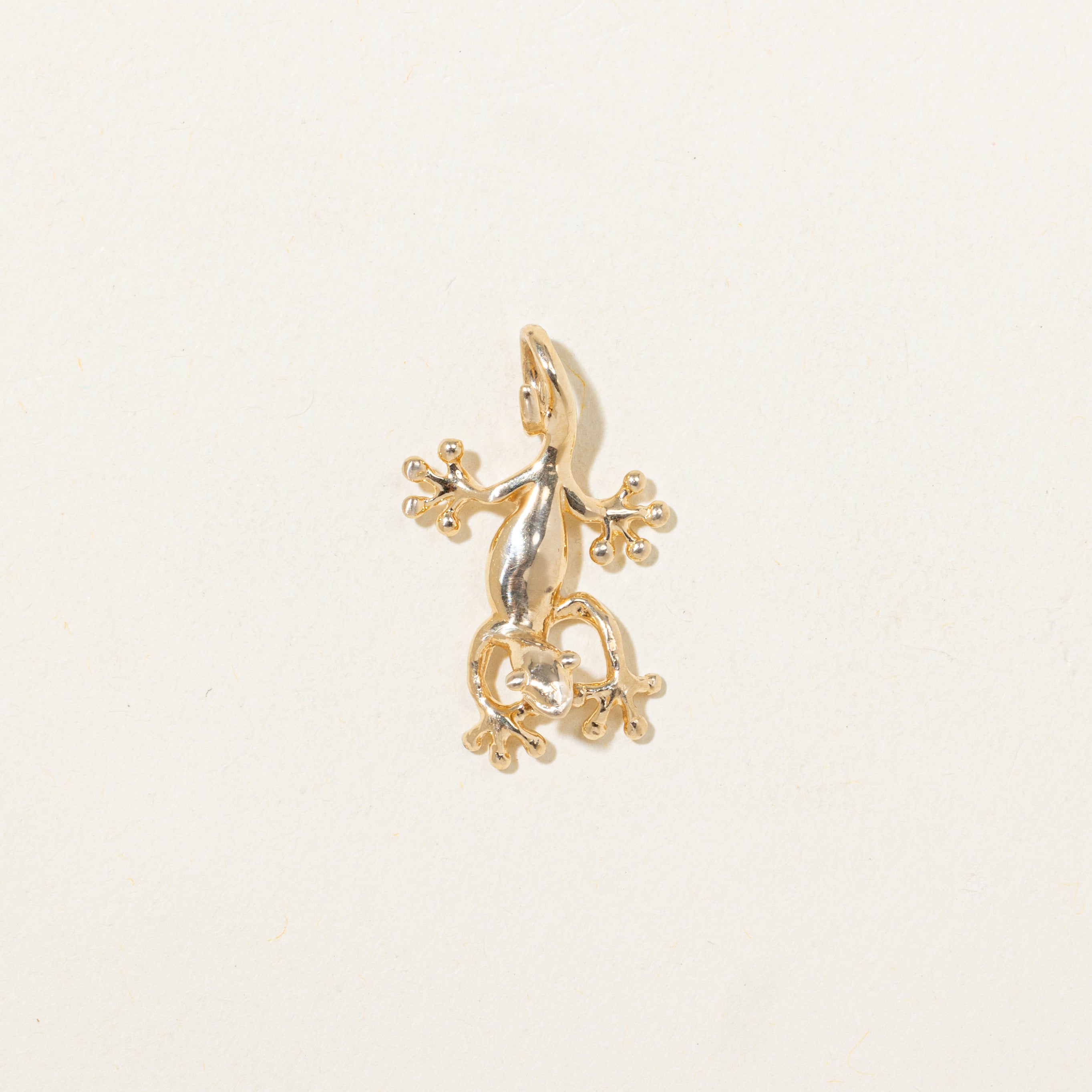 14k Yellow Gold Gekko Charm