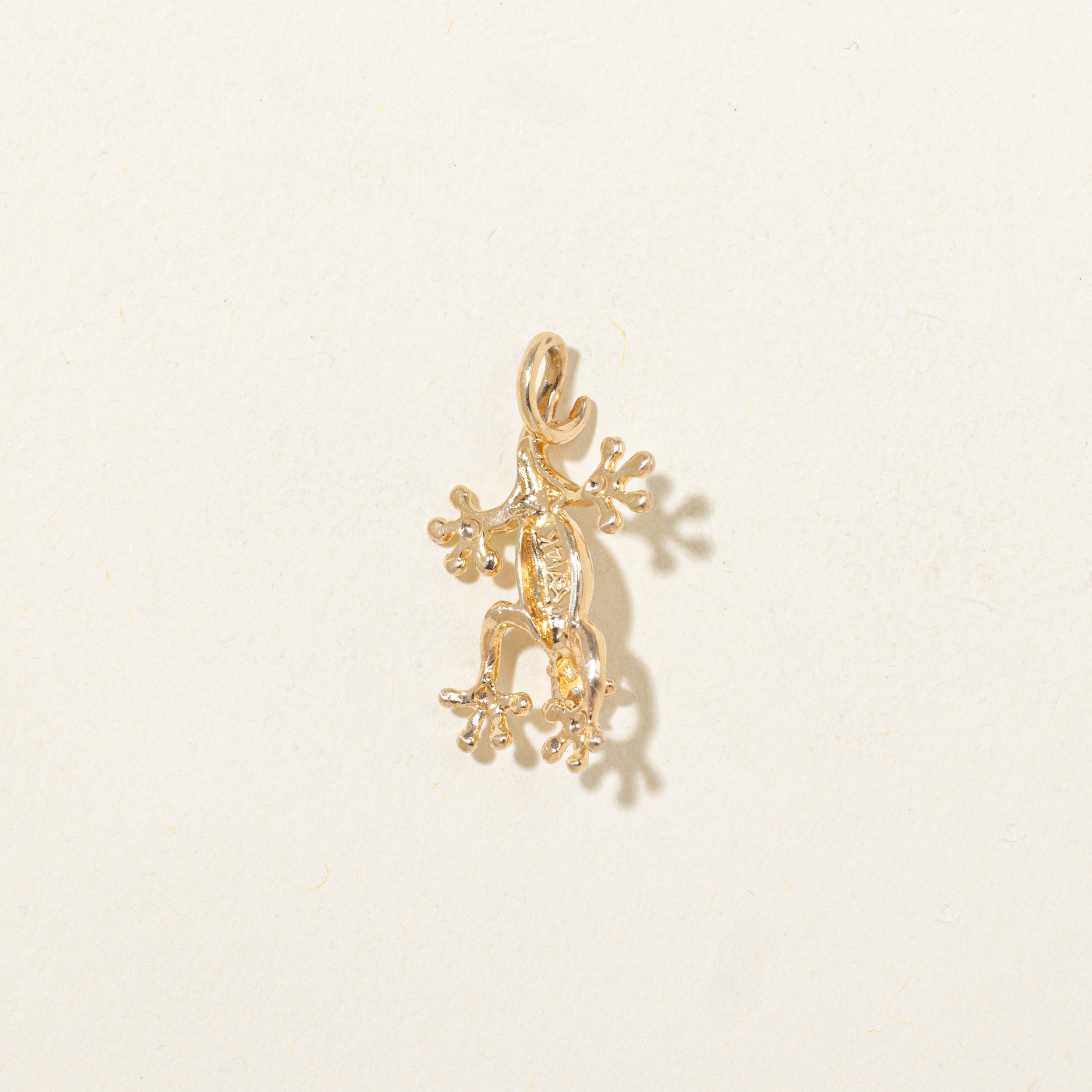 14k Yellow Gold Gekko Charm