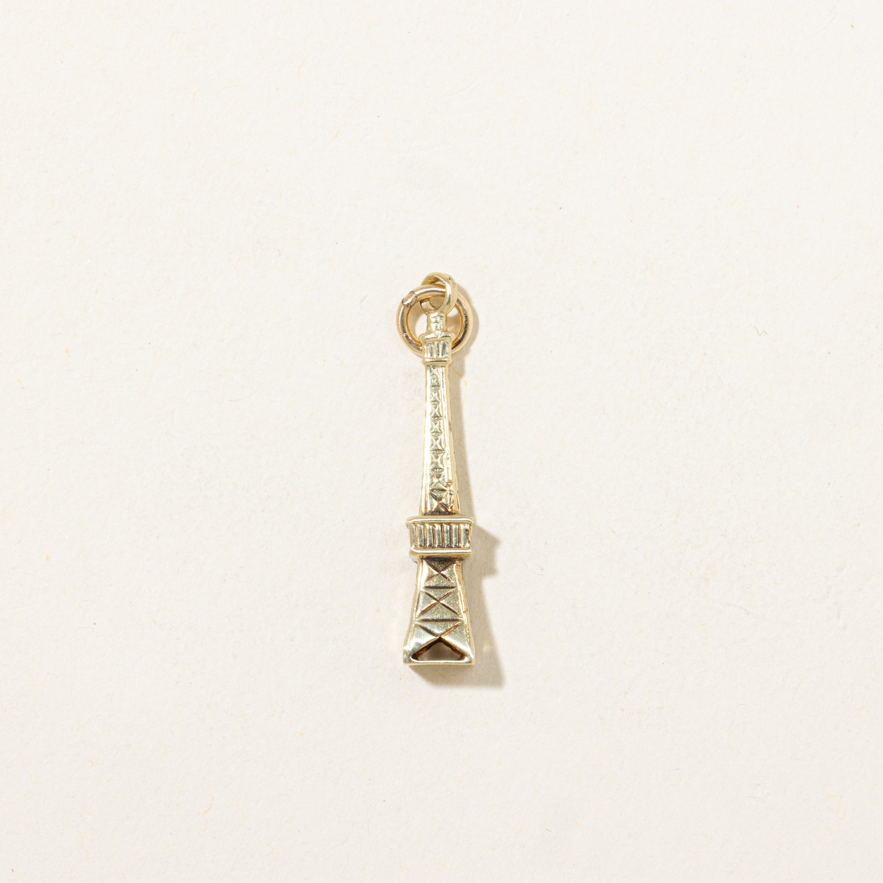 14k Yellow Gold Tower Charm