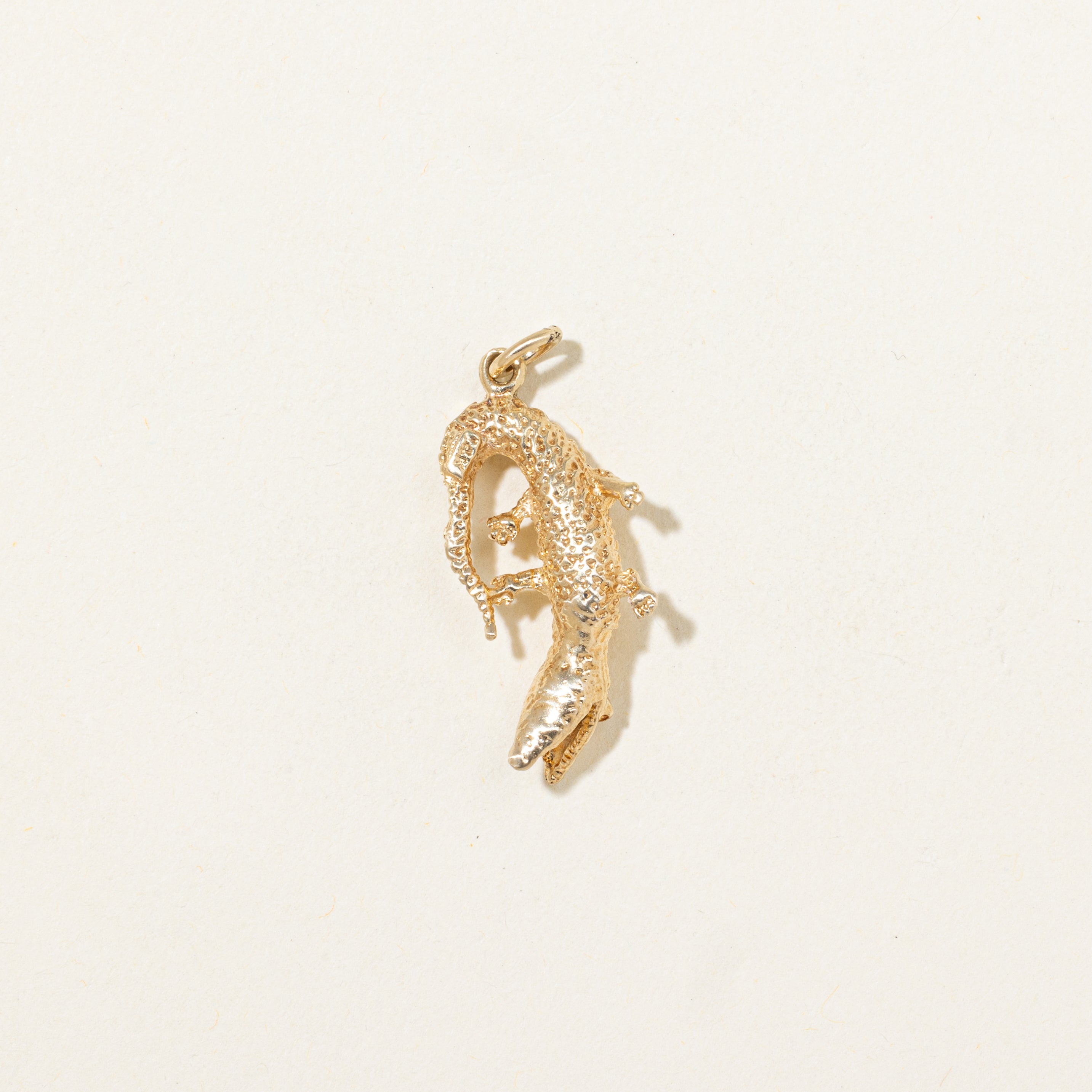 14k Yellow Gold Crocodile Charm