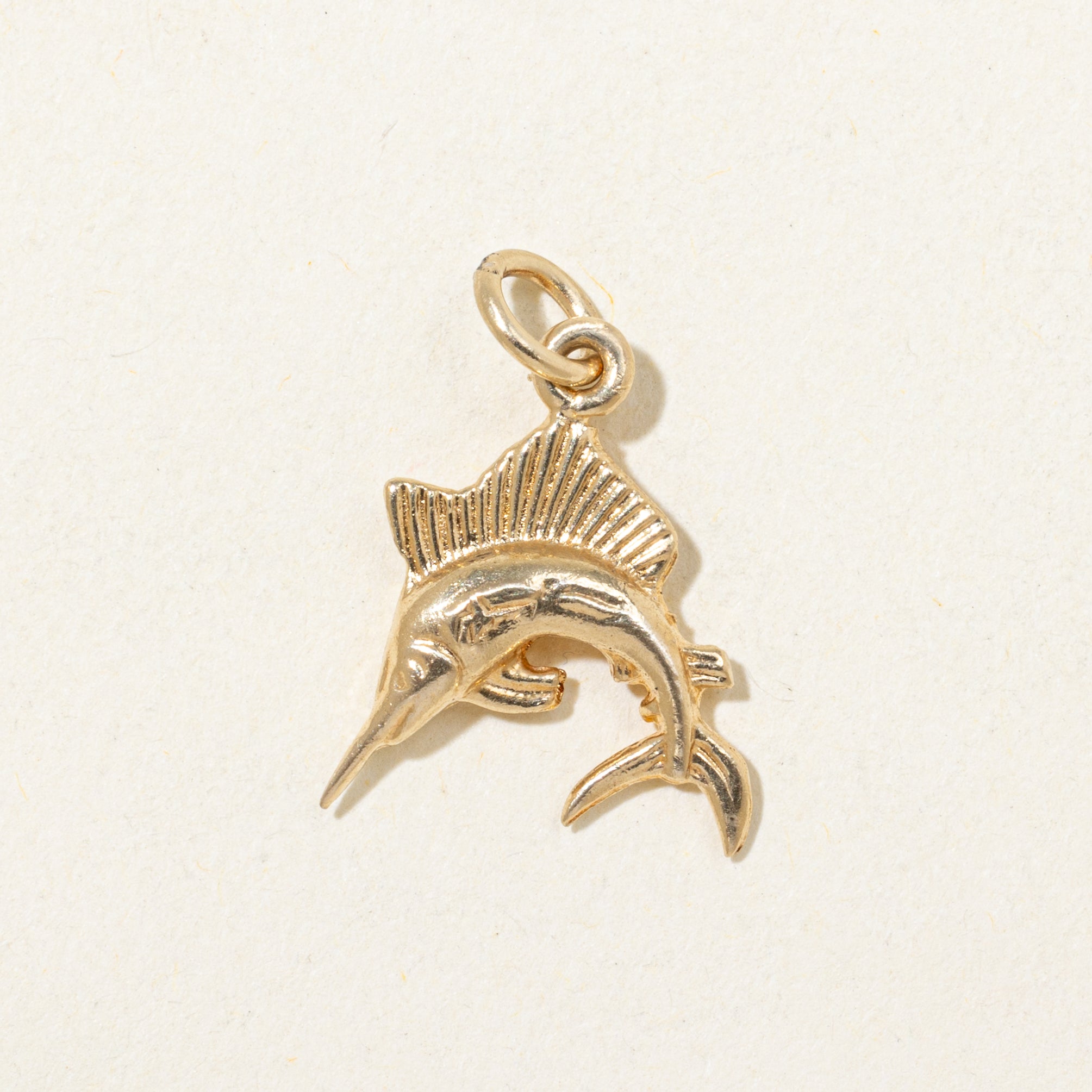 14k Yellow Gold Swordfish Charm