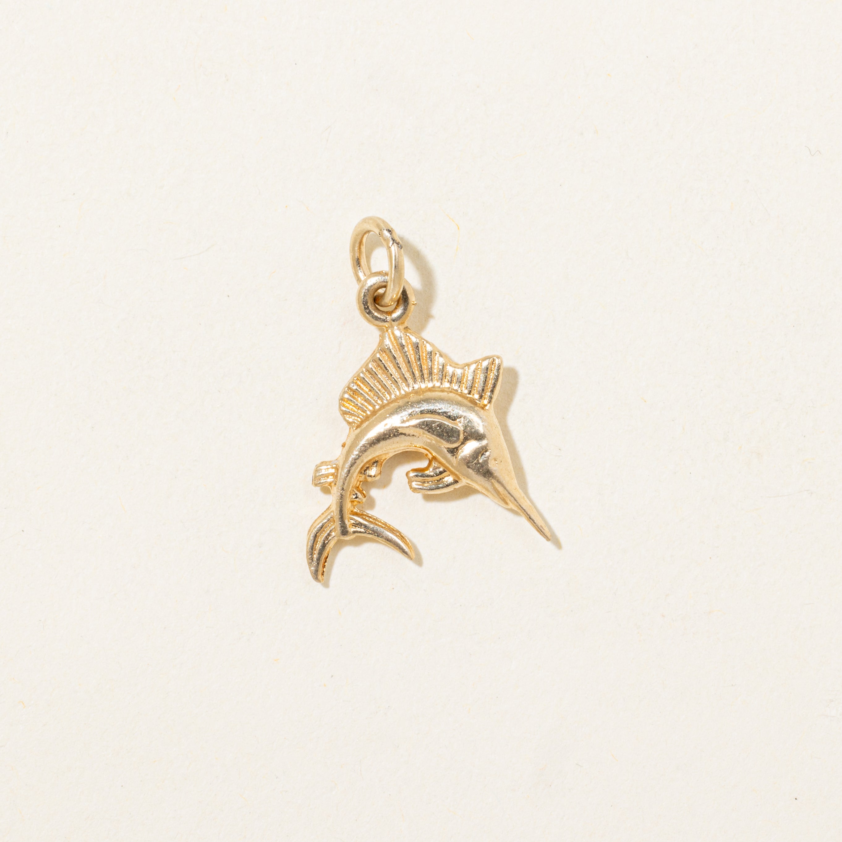14k Yellow Gold Swordfish Charm