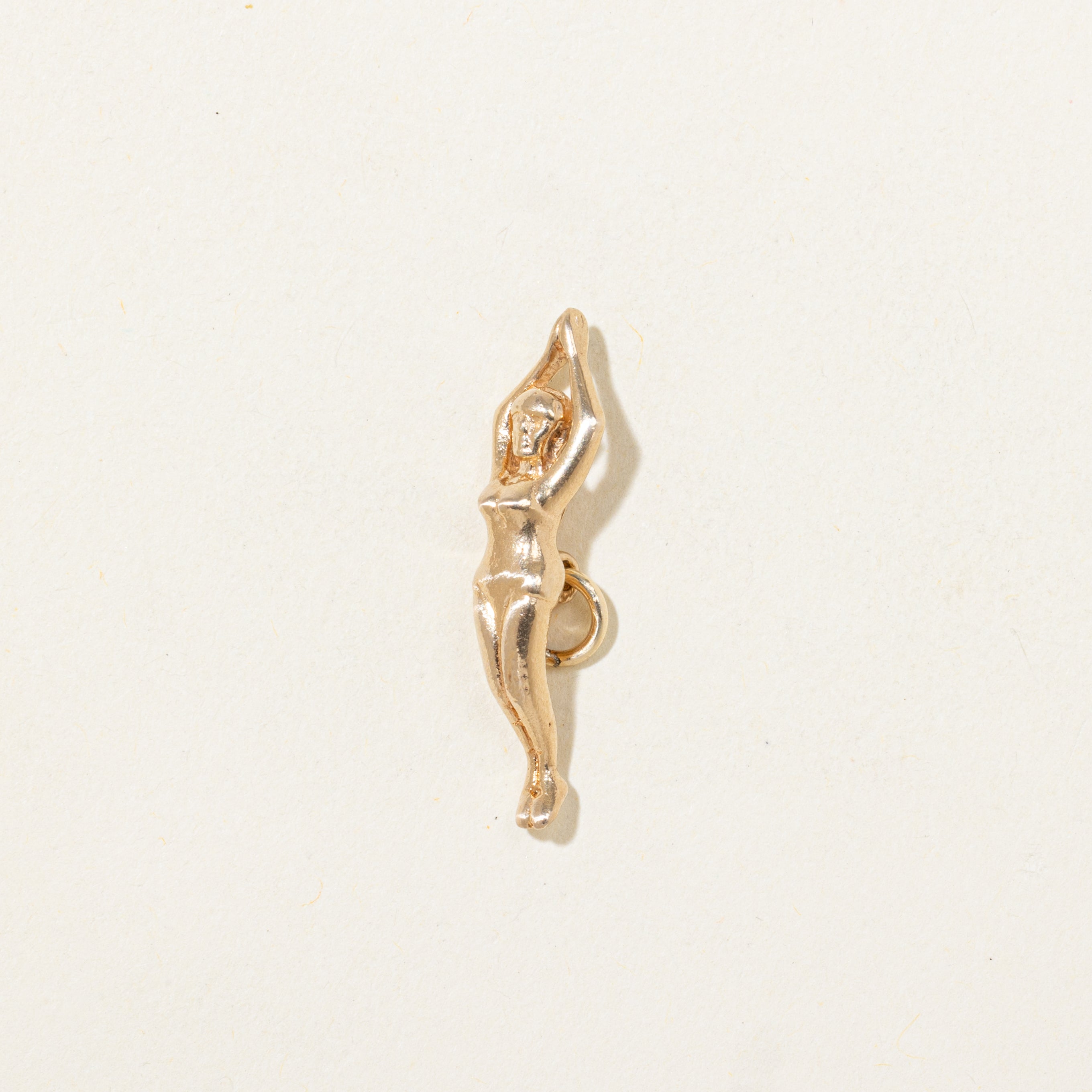 14k Yellow Gold Diver Charm