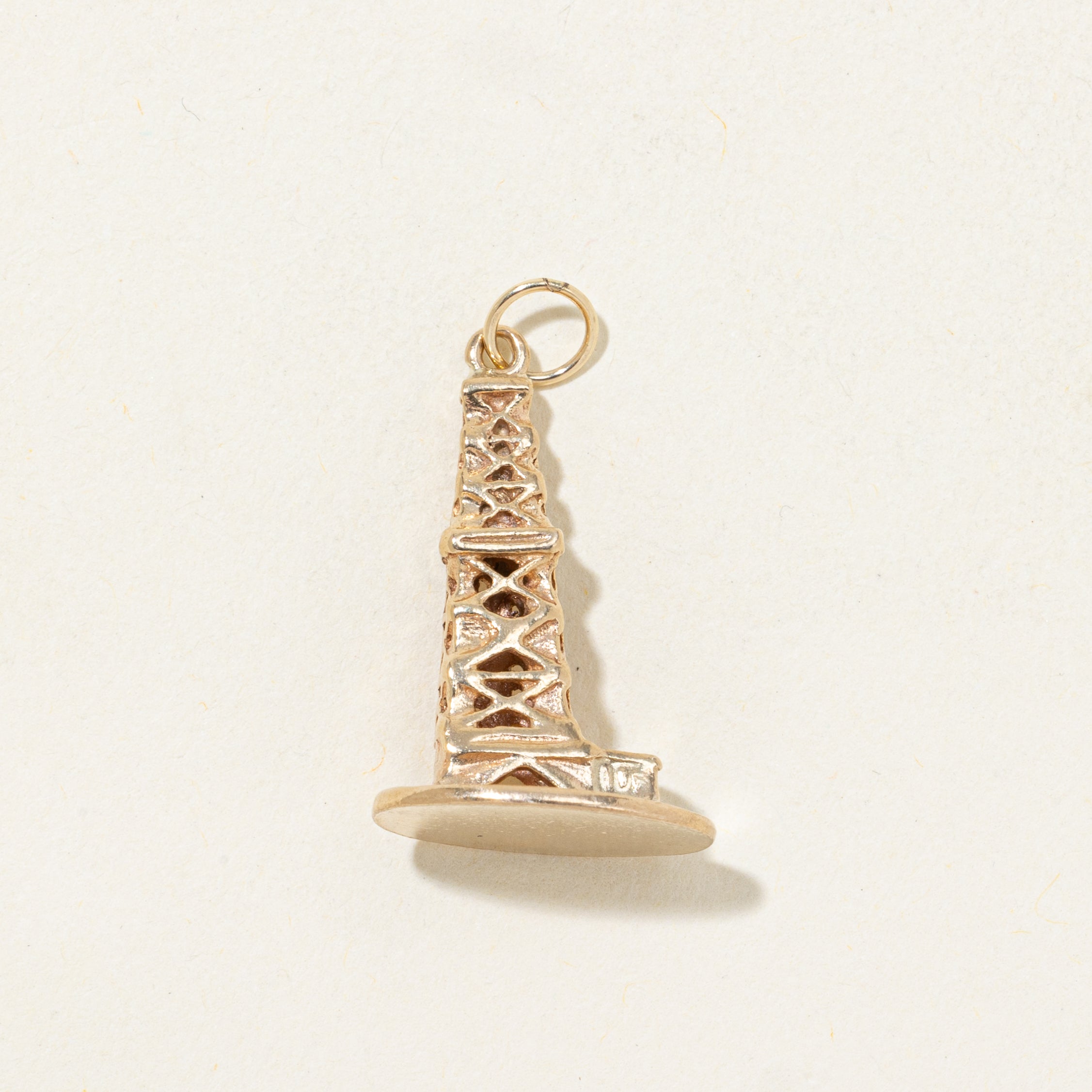 10k Yellow Gold Oil Rig Charm