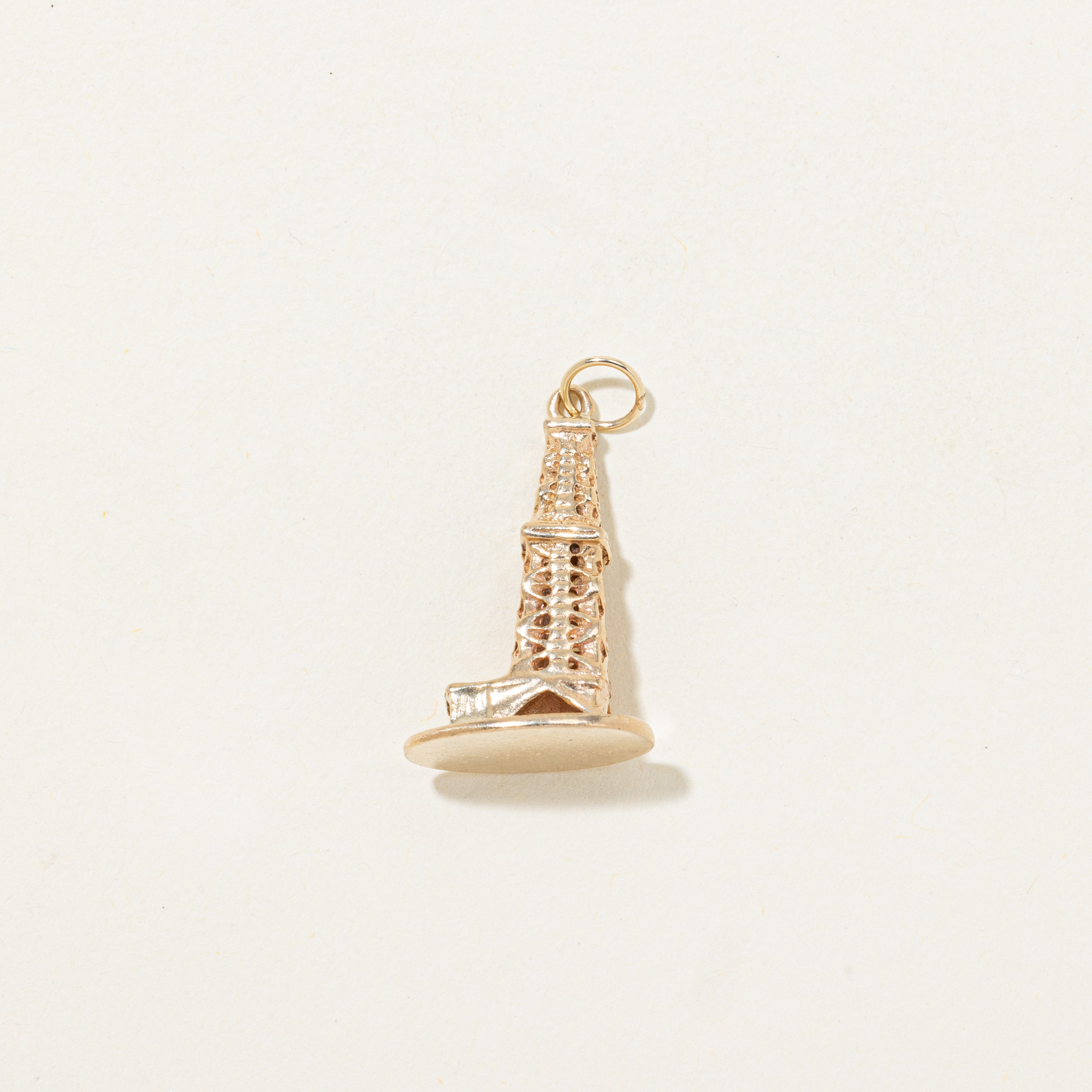 10k Yellow Gold Oil Rig Charm