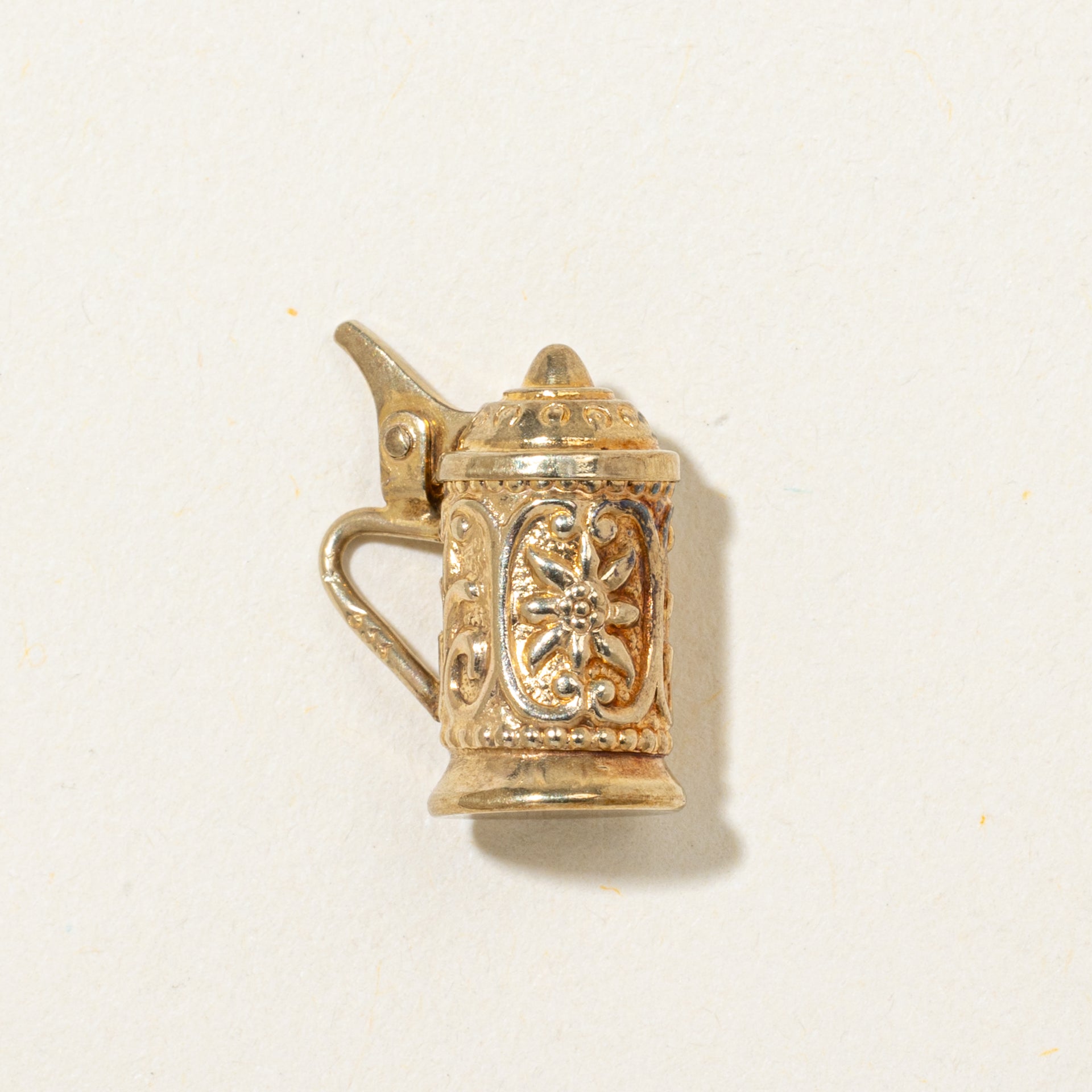 8k Yellow Gold Beer Stein Charm