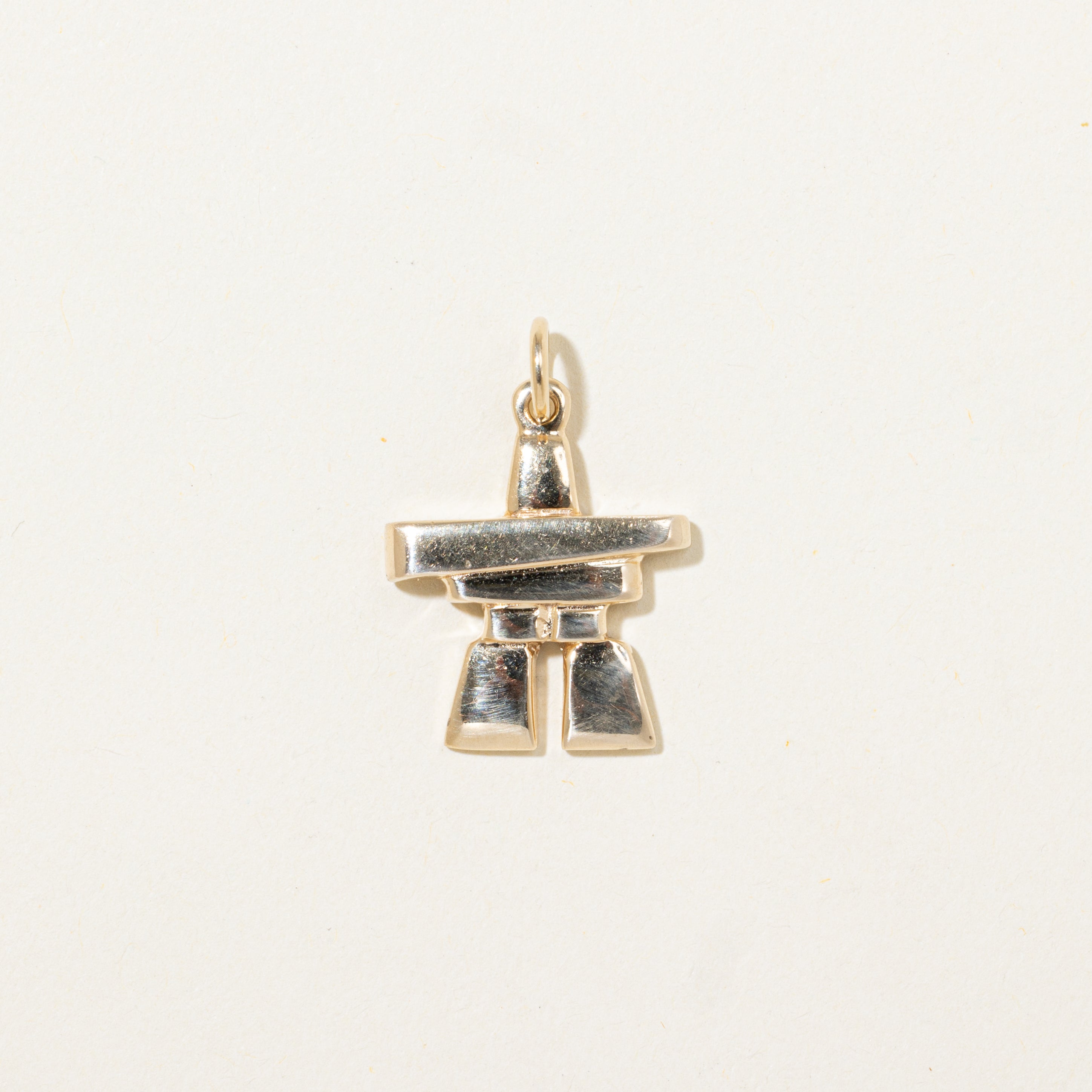 10k Yellow Gold Indigenous Inukshuk Charm