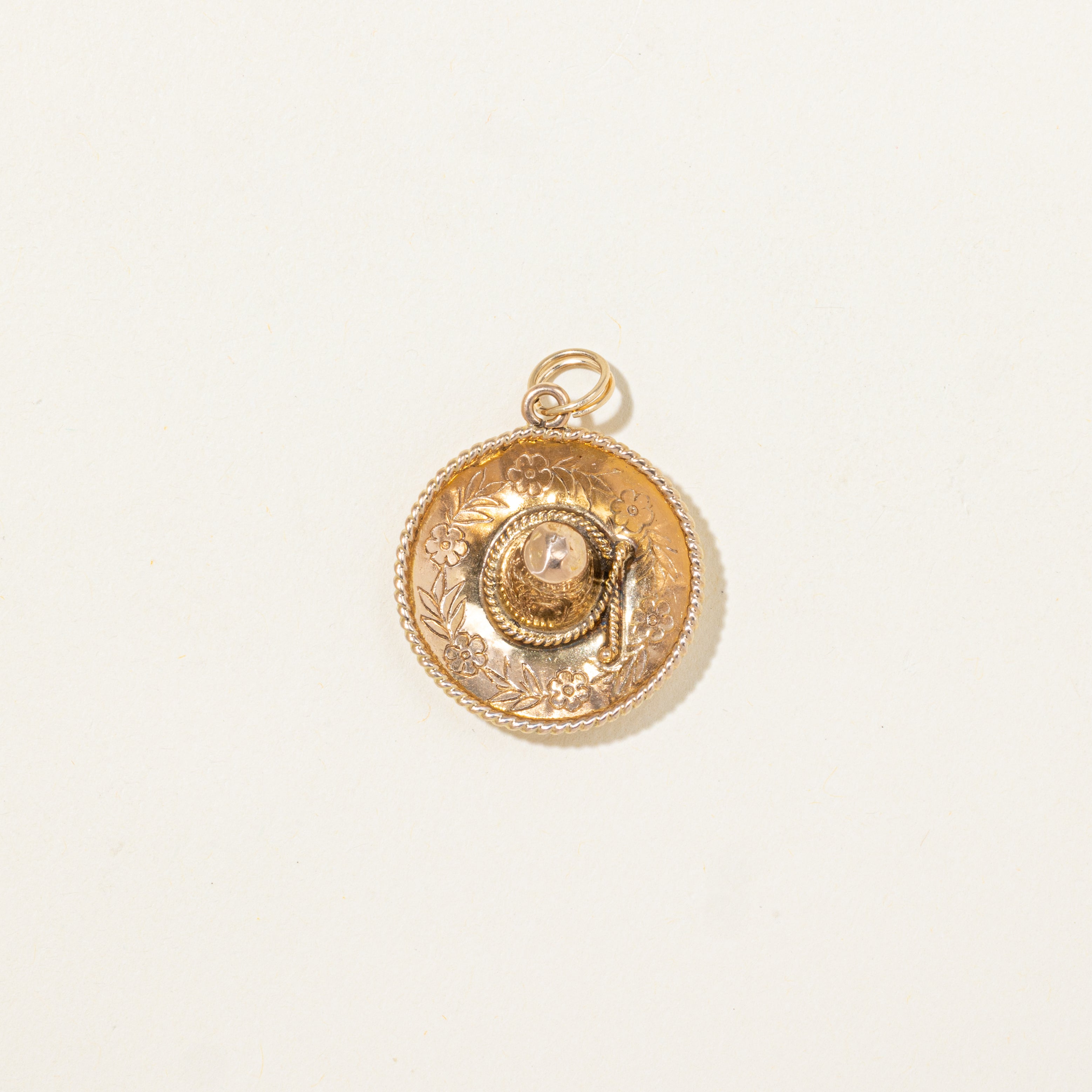 14k Yellow Gold Sombrero Charm