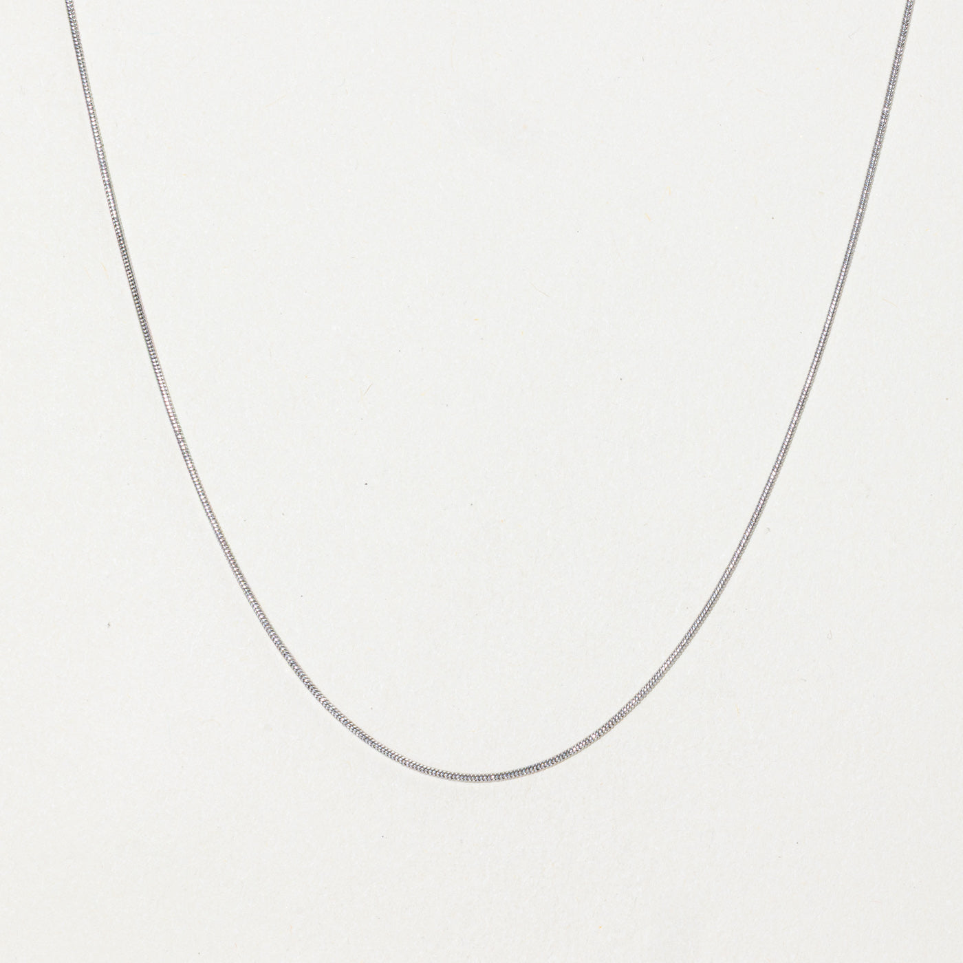 10k White Gold Snake Chain | 18"