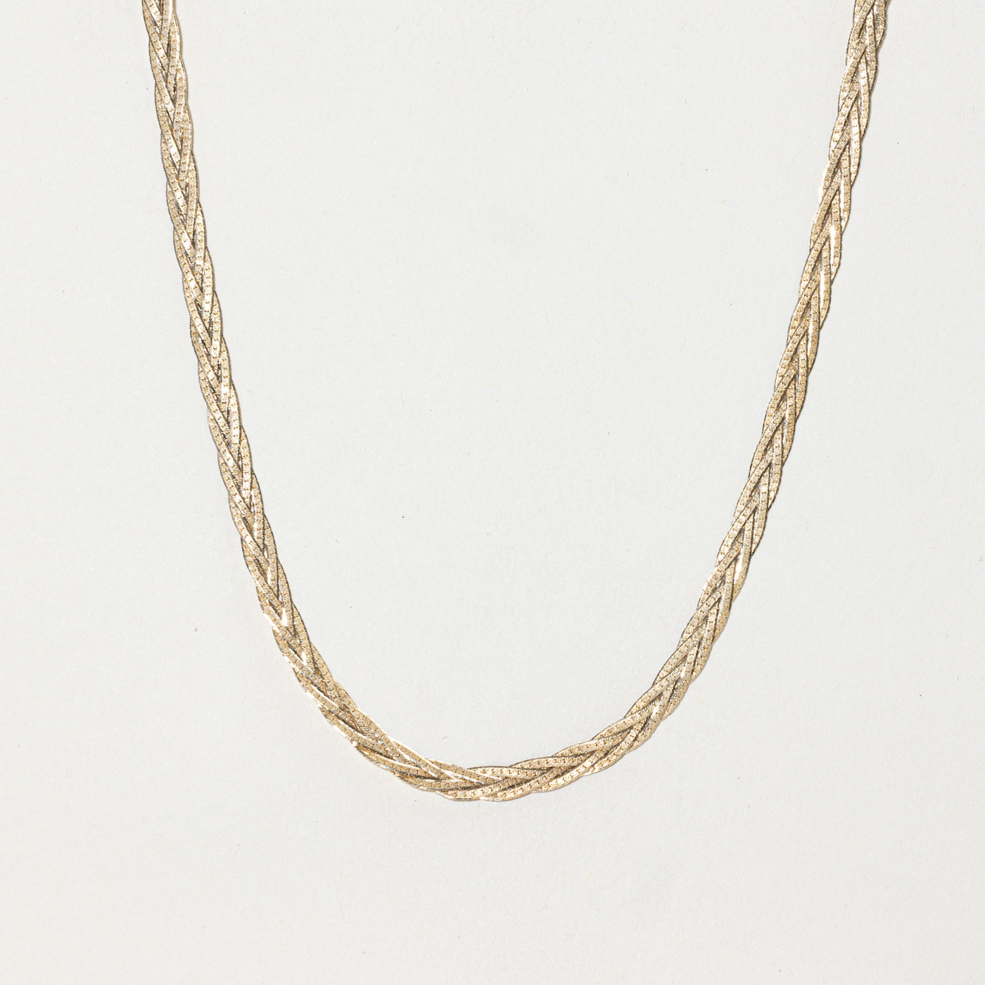 10k Yellow Gold Braided Flat Chain | 18"
