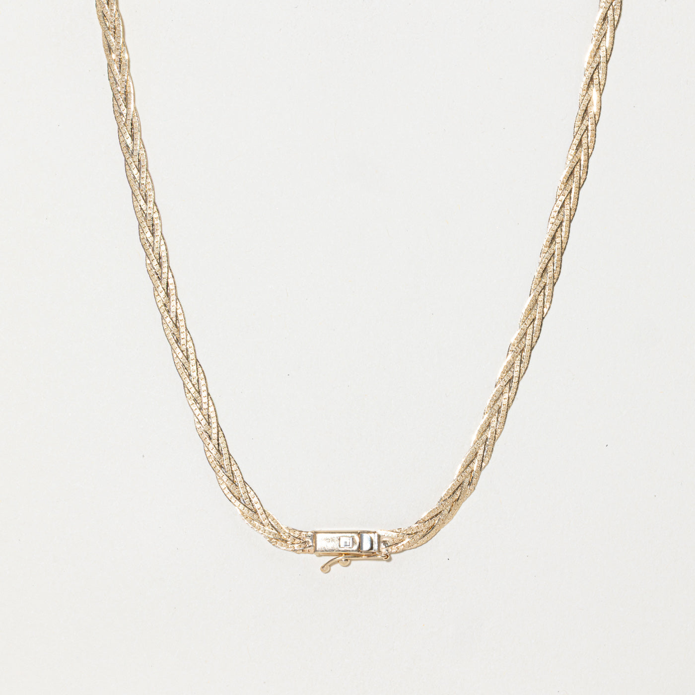 10k Yellow Gold Braided Flat Chain | 18"