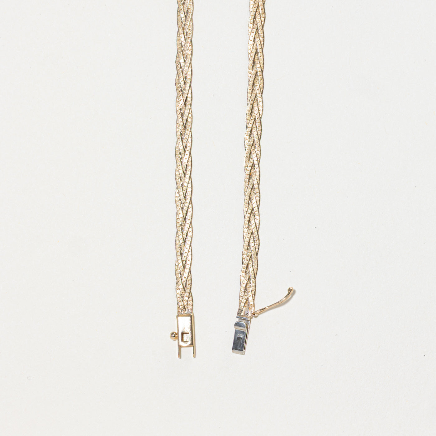 10k Yellow Gold Braided Flat Chain | 18"
