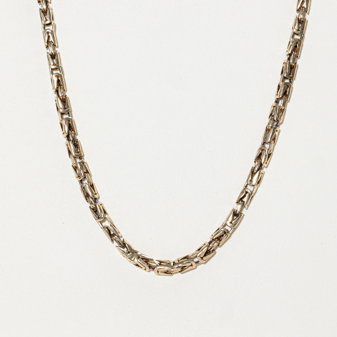 10k Yellow Gold Byzantine Chain | 21"