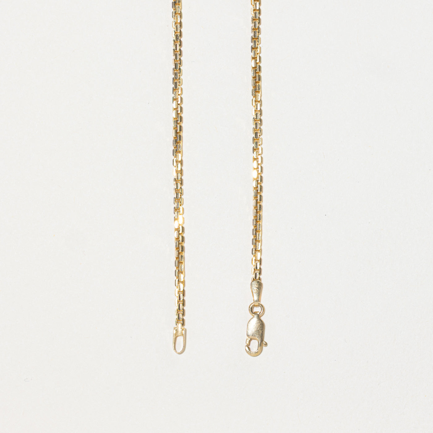 10k Yellow Gold Box Link Chain | 24"